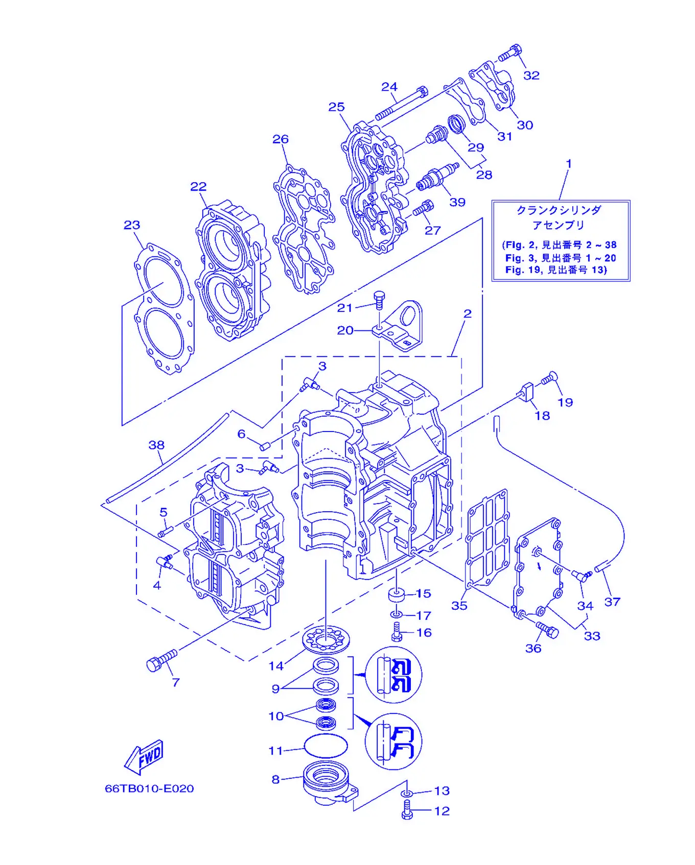 气缸与曲轴箱 Cylinder & Crankcase Fig.