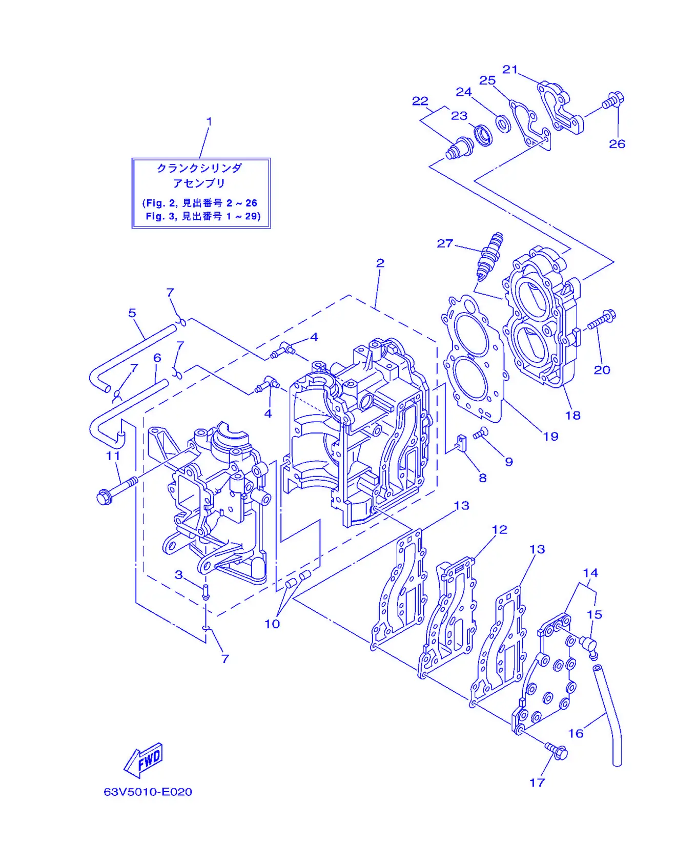 气缸与曲轴箱 Cylinder & Crankcase Fig.