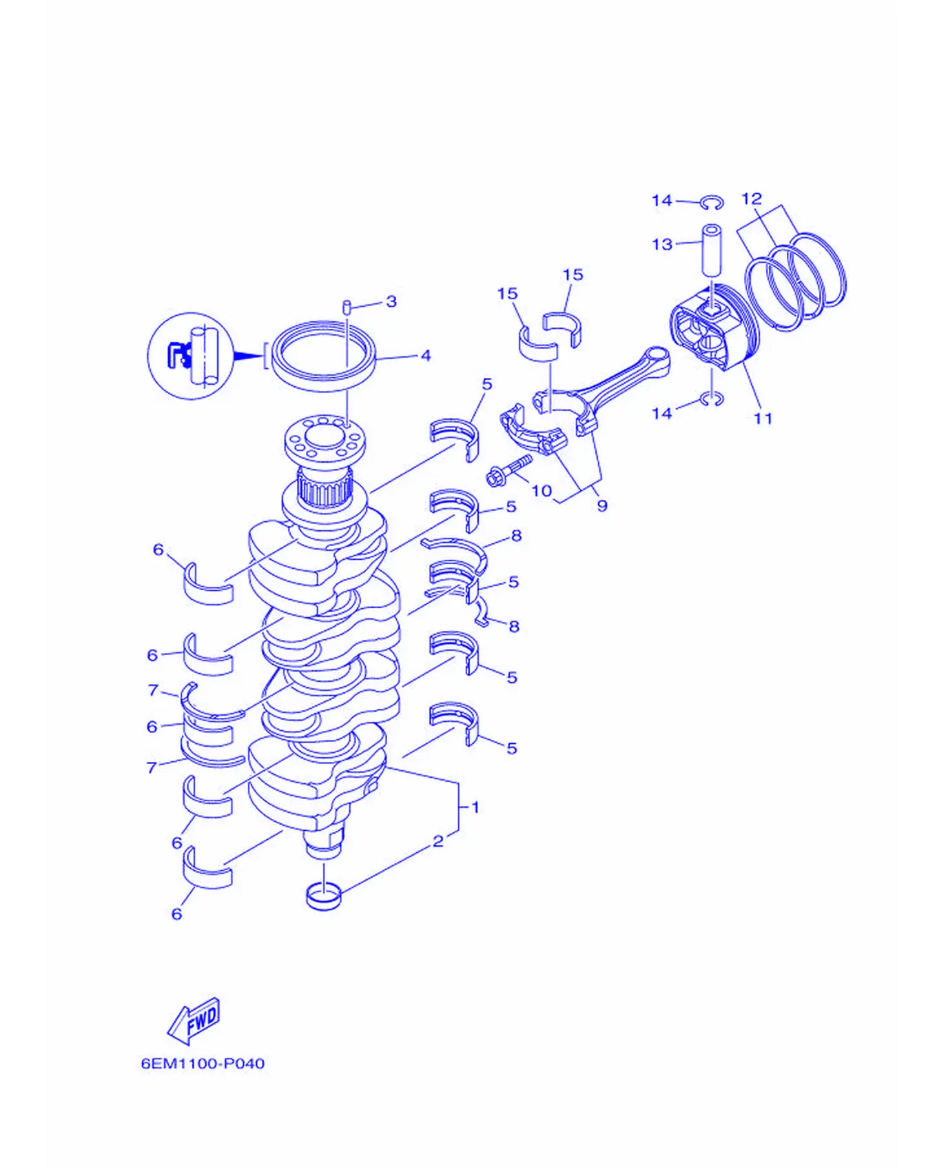 VMAX 曲轴与活塞 VMAX Crankshaft & Piston Fig.