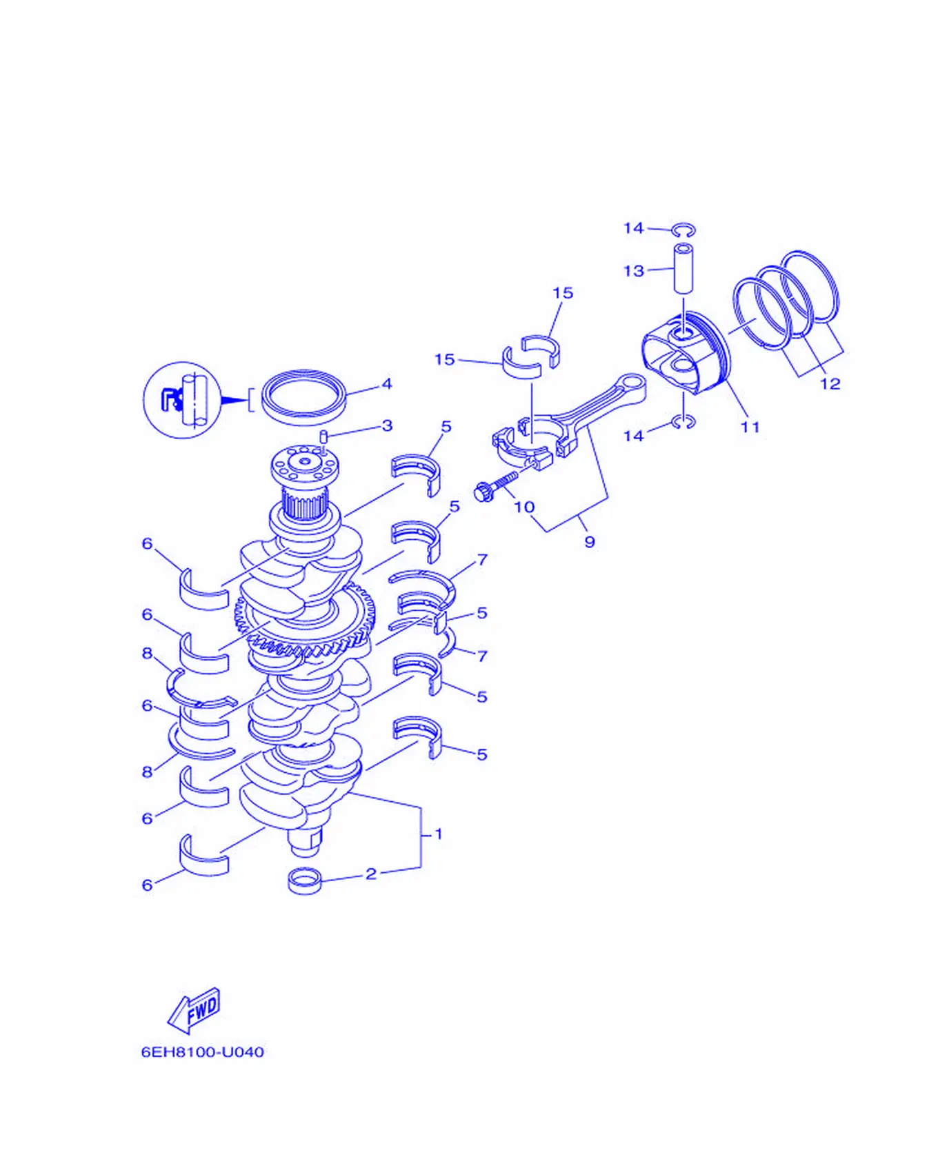 VMAX 曲轴与活塞 VMAX Crankshaft & Piston Fig.