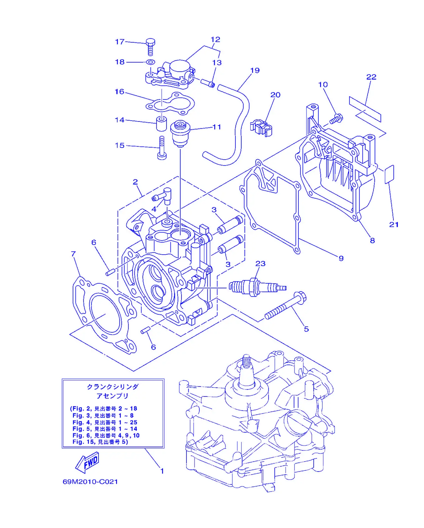 气缸与曲轴箱 1 Cylinder & Crankcase 1 Fig.