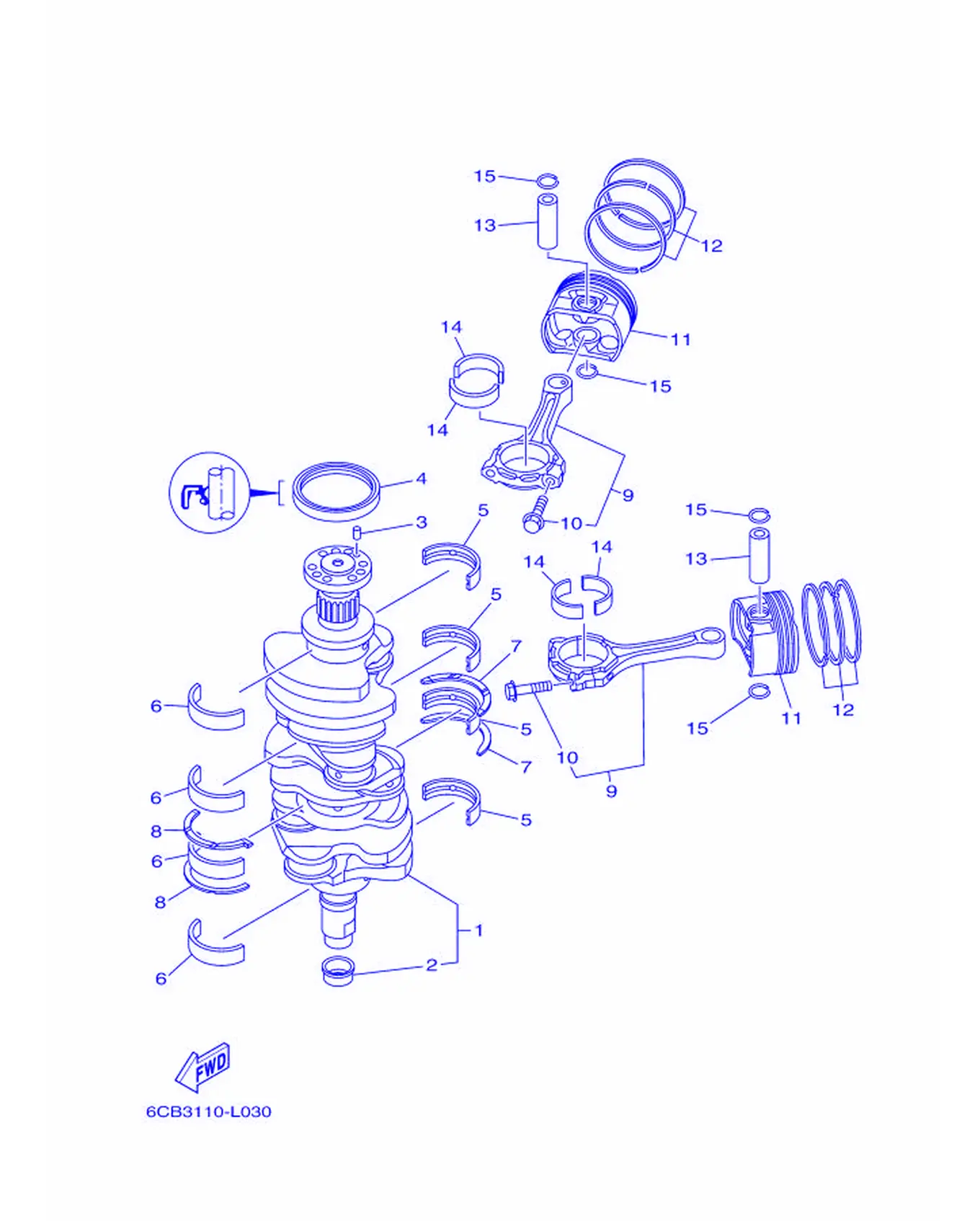 VMAX 曲轴与活塞 VMAX Crankshaft & Piston Fig.