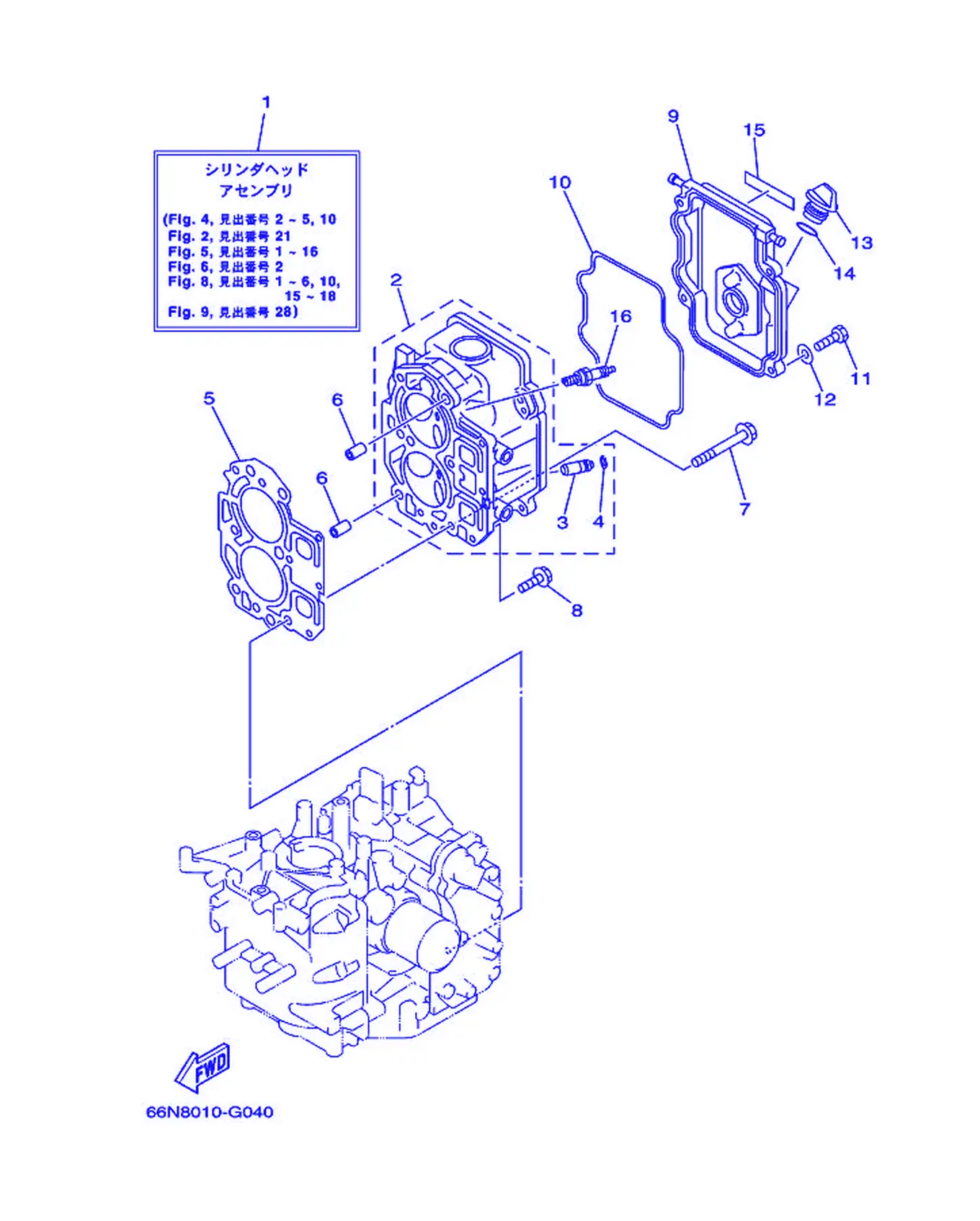 气缸与曲轴箱 2 Cylinder & Crankcase 2 Fig.