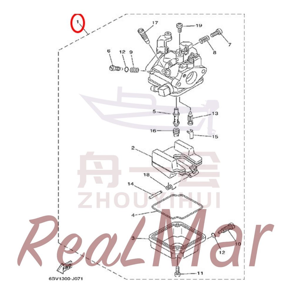 FIG. 8 CARBURETOR 爆炸图