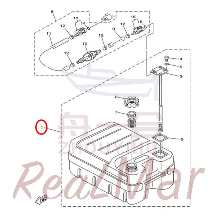 FIG.   19   FUEL TANK 爆炸图