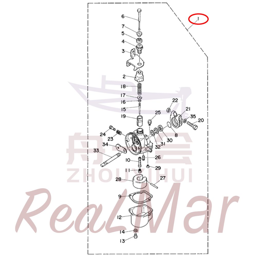 FIG. 3 CARBURETOR 爆炸图