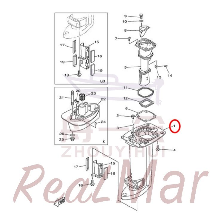 FIG. 21 UPPER CASING 爆炸图