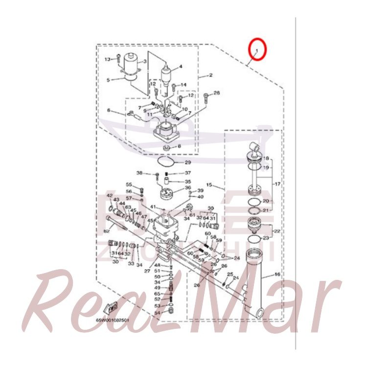 FIG. 21 POWER TRIM & TILT ASSY Рис.