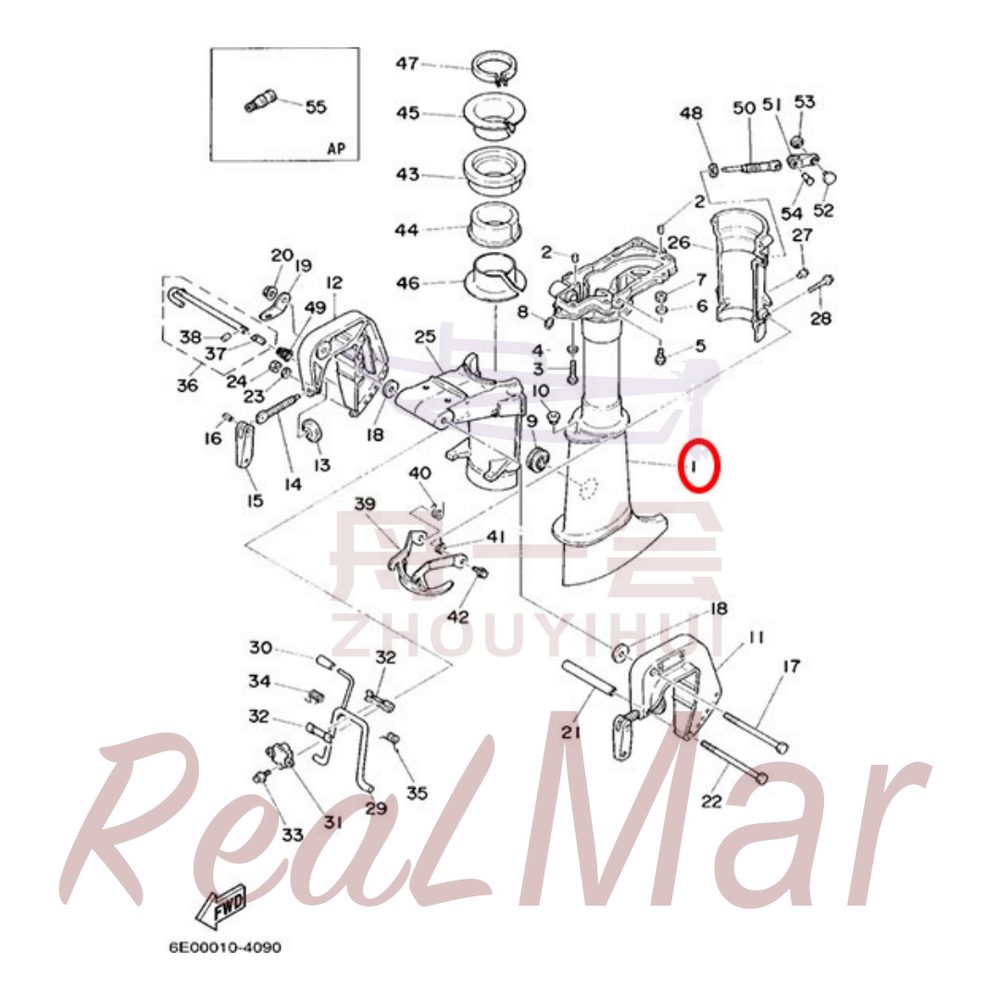 FIG. 10 UPPER CASING . BRACKET Рис.