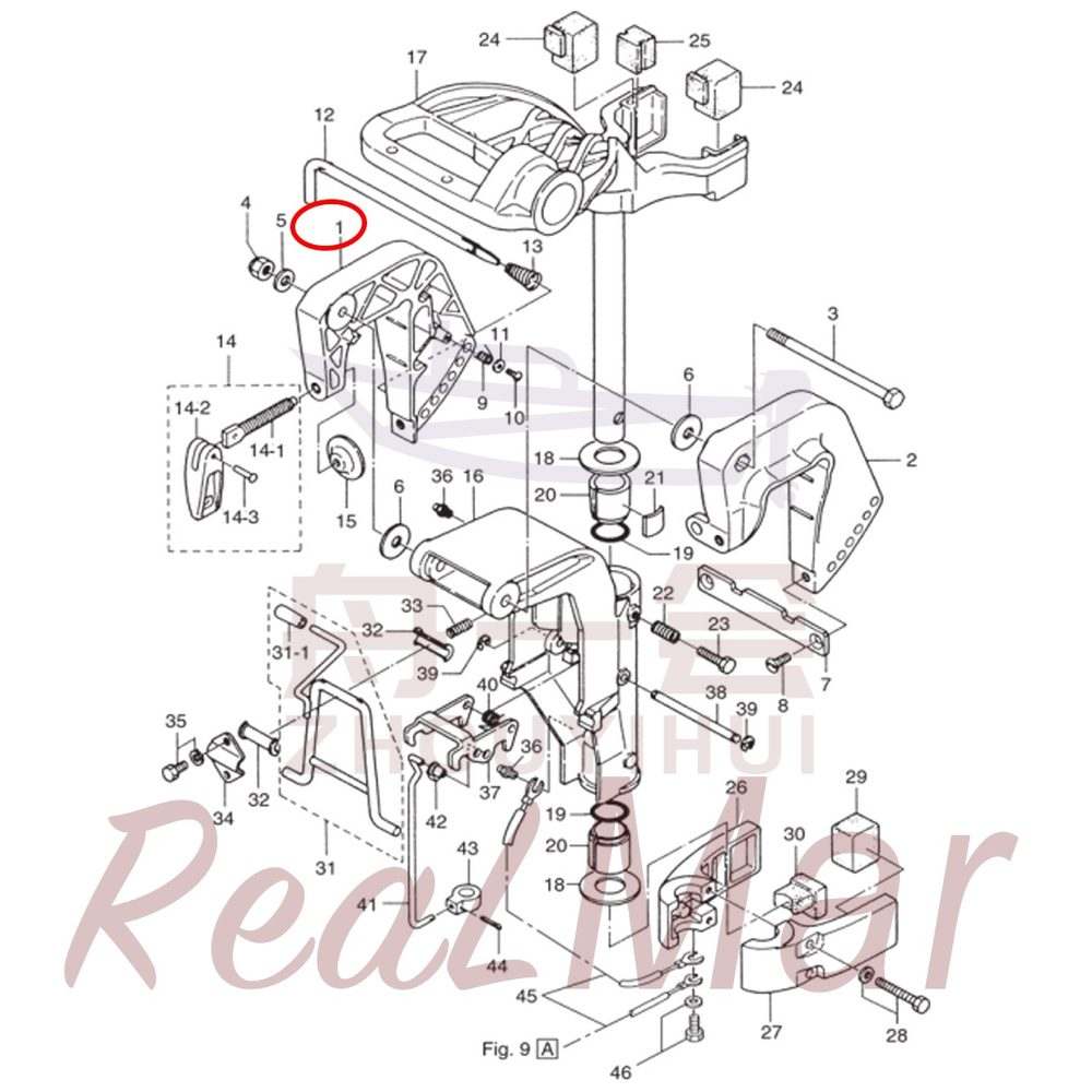 Fig. 12 BRACKET・REVERSE LOCK Рис.