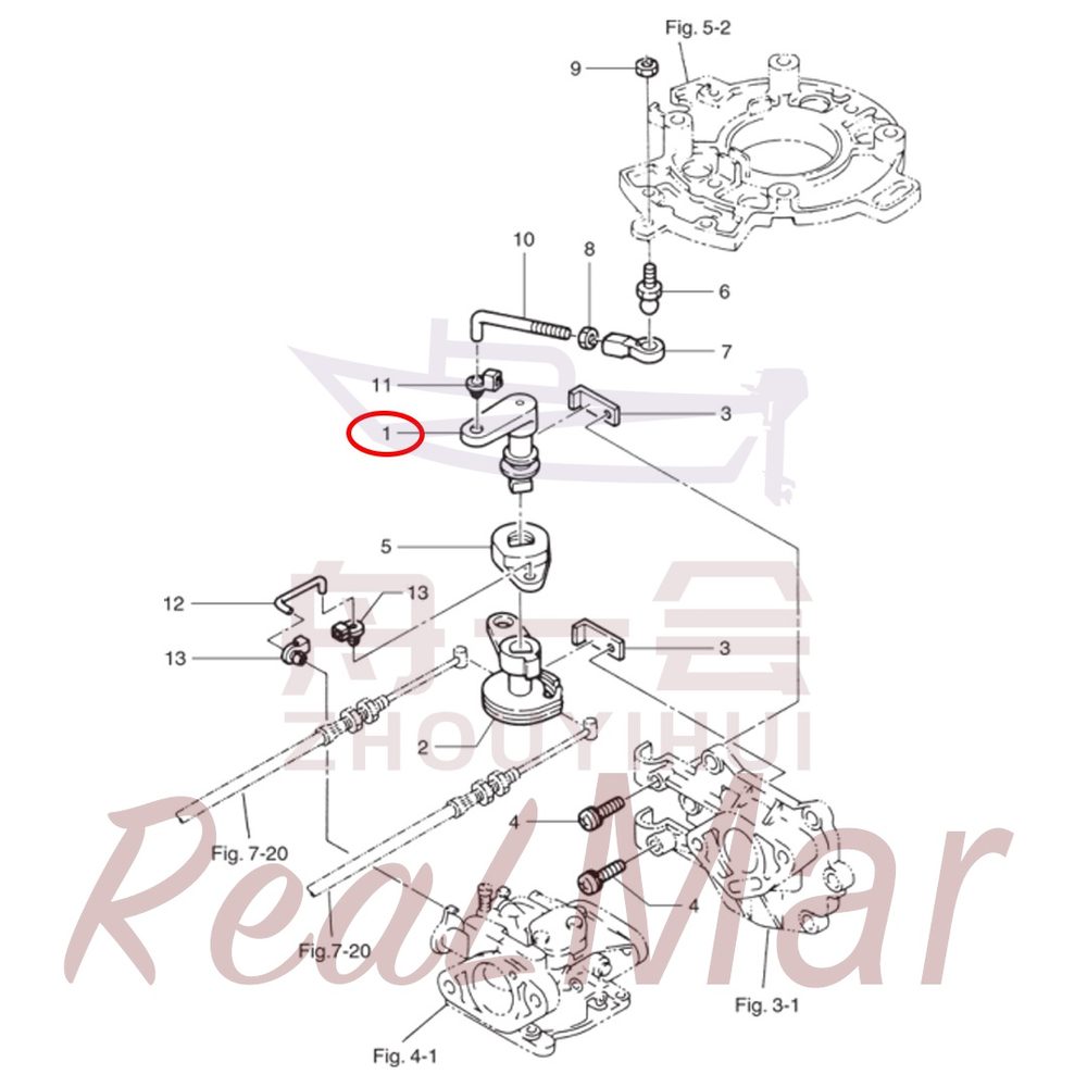 Fig. 6 THROTTLE MECHANISM Рис.