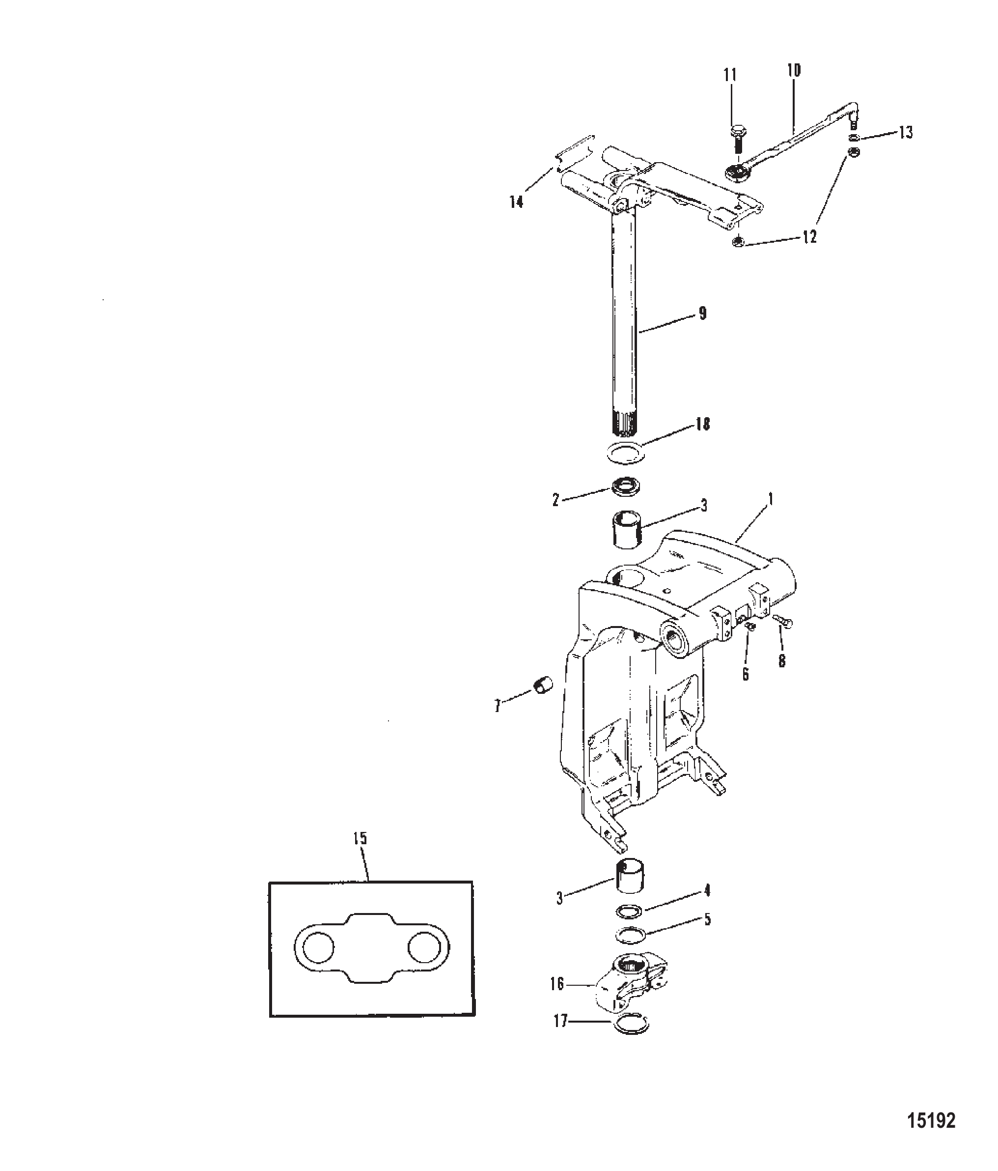旋转支架与转向臂（8709C6 / 818904C） Swivel Bracket and Steering Arm (8709C6 / 818904C)