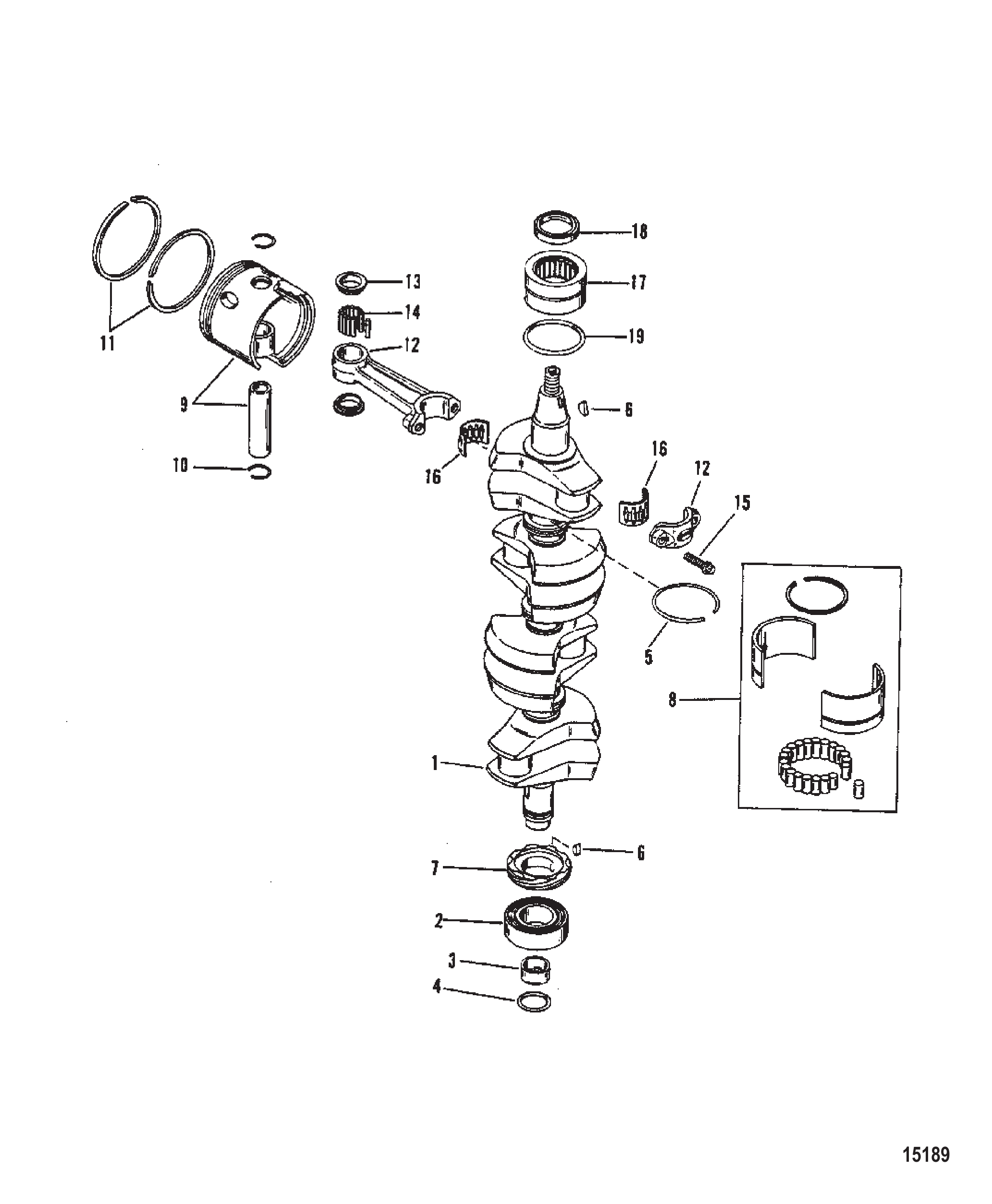曲轴活塞及连杆(646-818846) Crankshaft Pistons And Connecting Rods (646-818846)