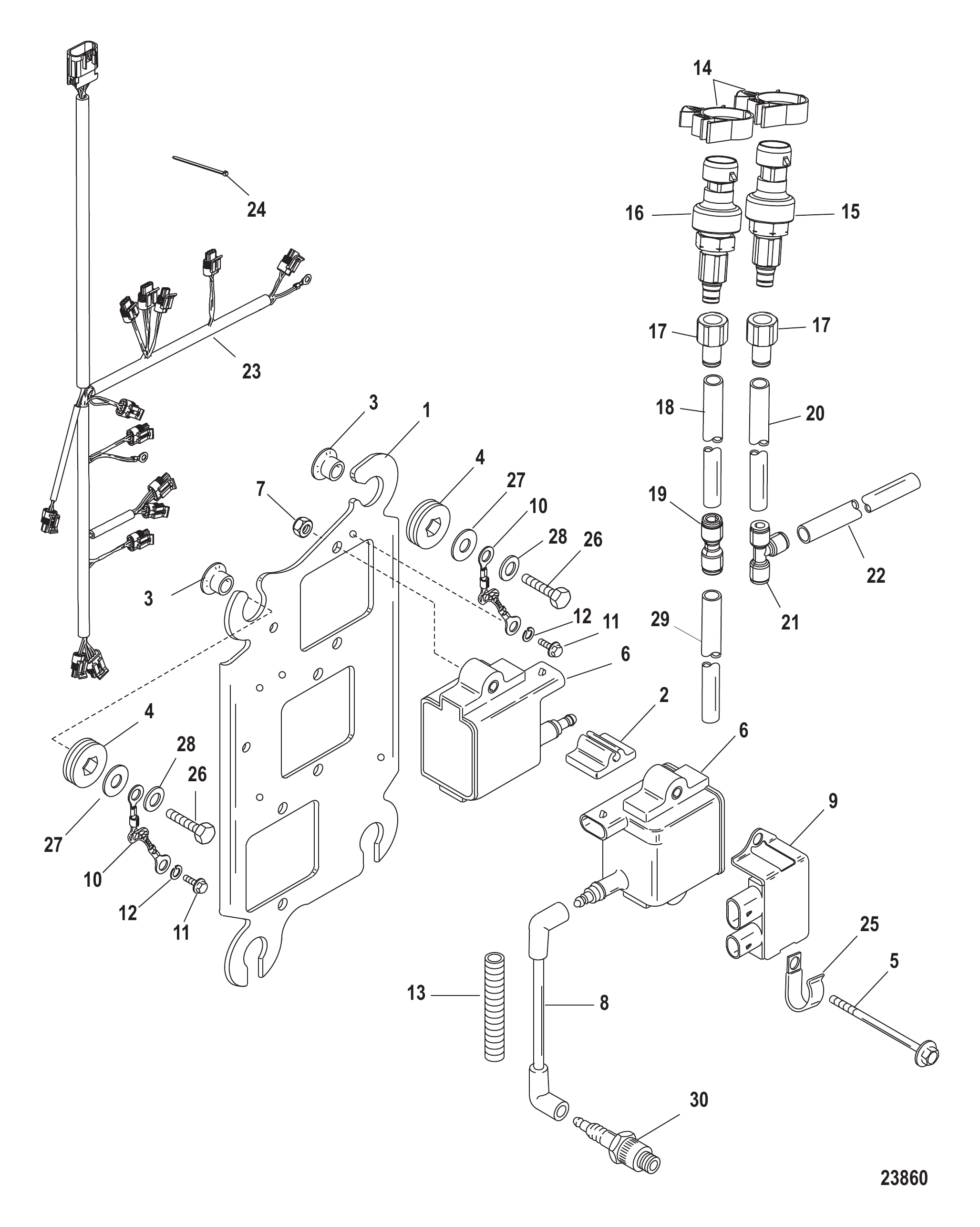 Coil Plate Assembly Serial Number 1B490865 and Below