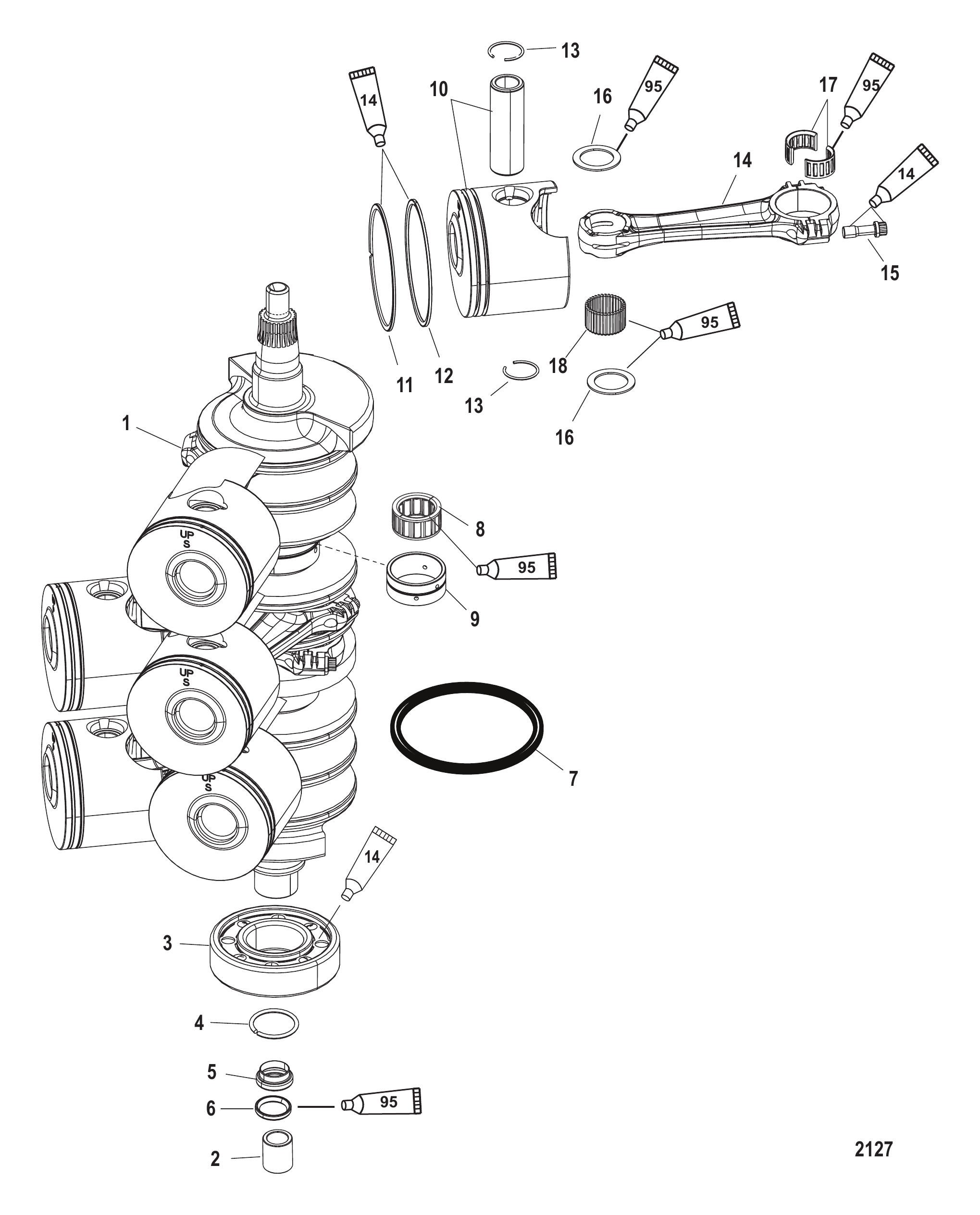 Crankshaft, Pistons and Connecting Rods