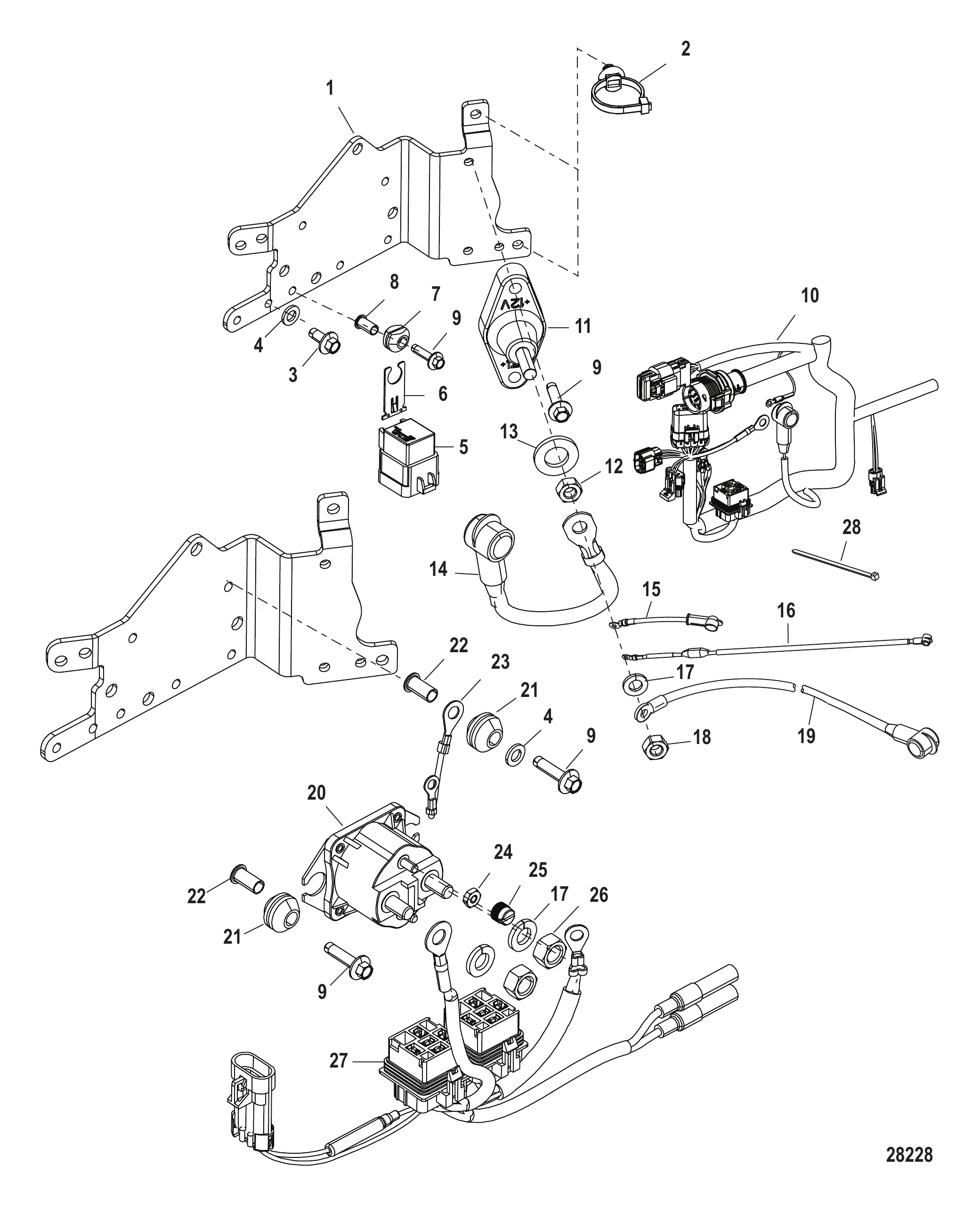 Electrical Plate Assembly Serial Number 1B490866 and Up