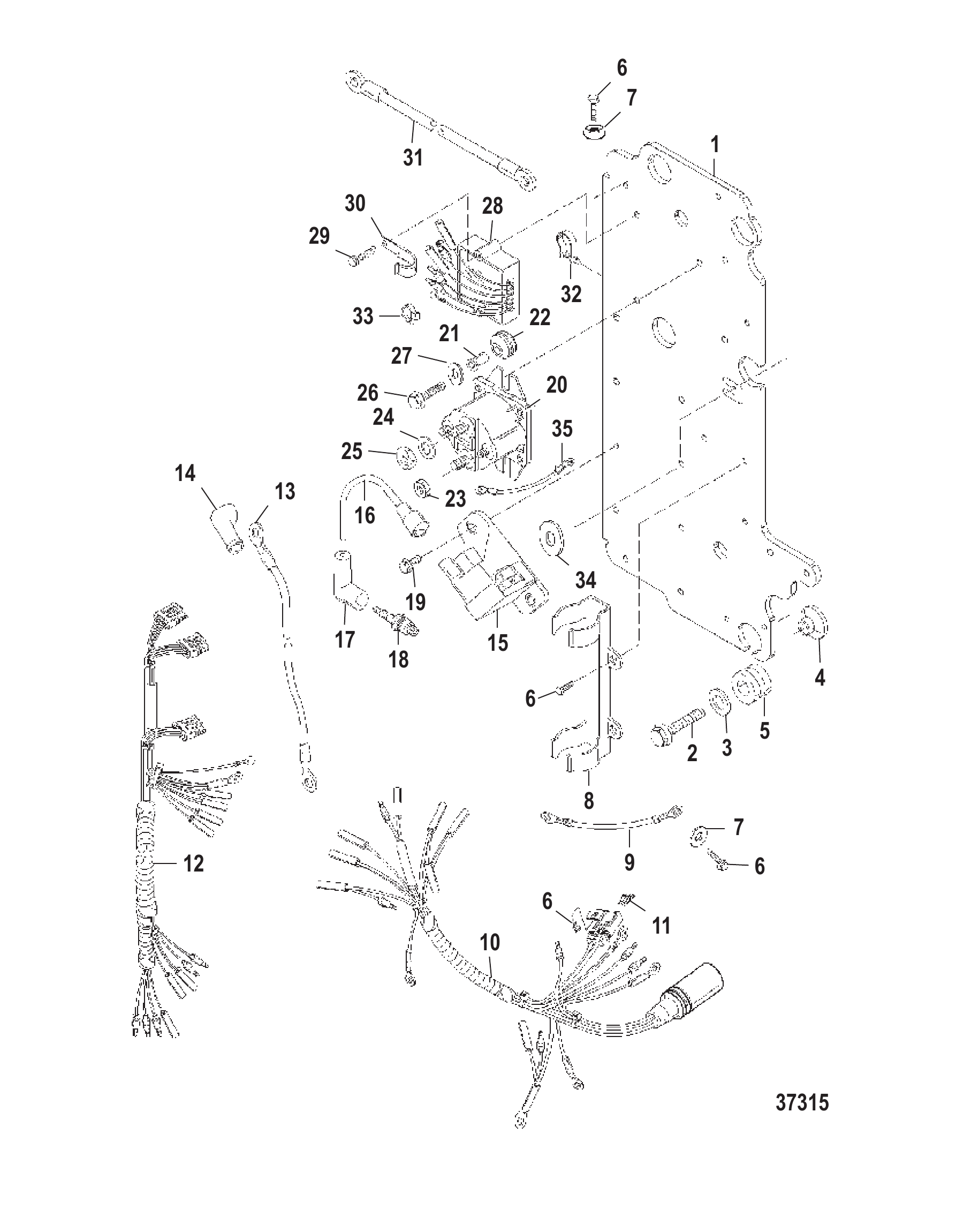 电气组件（USA-0G438000/BEL-9937000及以上） ELECTRICAL COMPONENTS USA-0G438000/BEL-9937000 AND UP