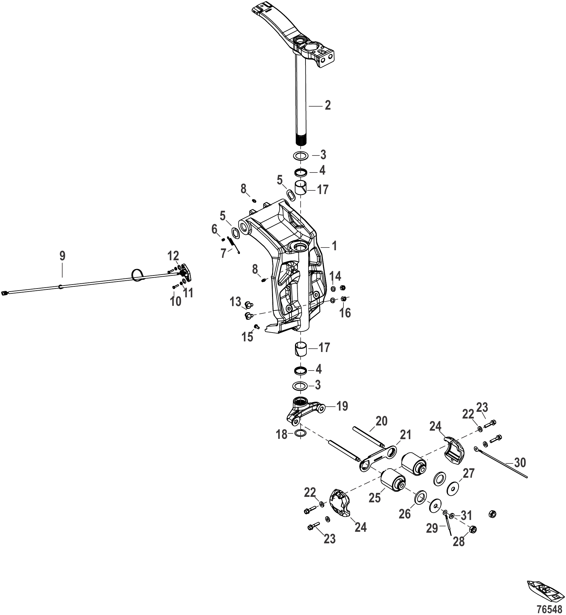 旋转支架与转向臂 SWIVEL BRACKET AND STEERING ARM