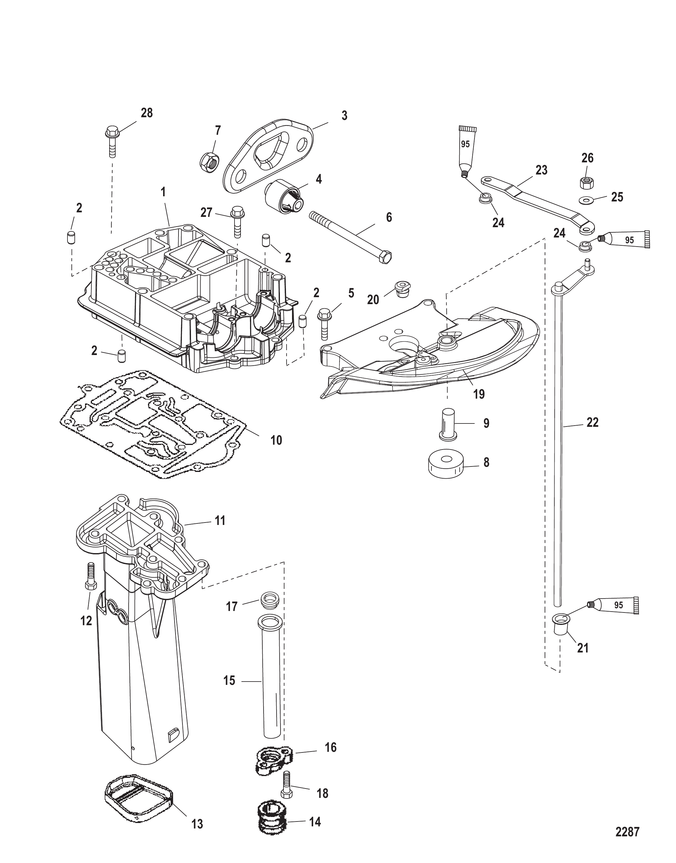 排气板（序列号 USA-0T801000/BEL-0P268000 及以上） Exhaust Plate (S/N USA-0T801000/ BEL-0P268000 and Up)