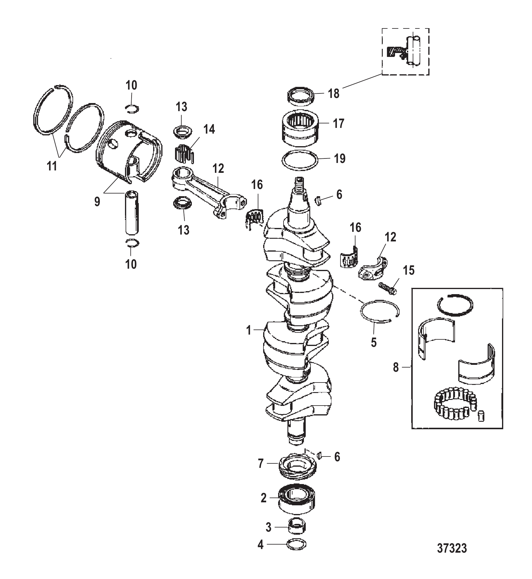 曲轴、活塞与连杆 CRANKSHAFT, PISTONS AND CONNECTING RODS