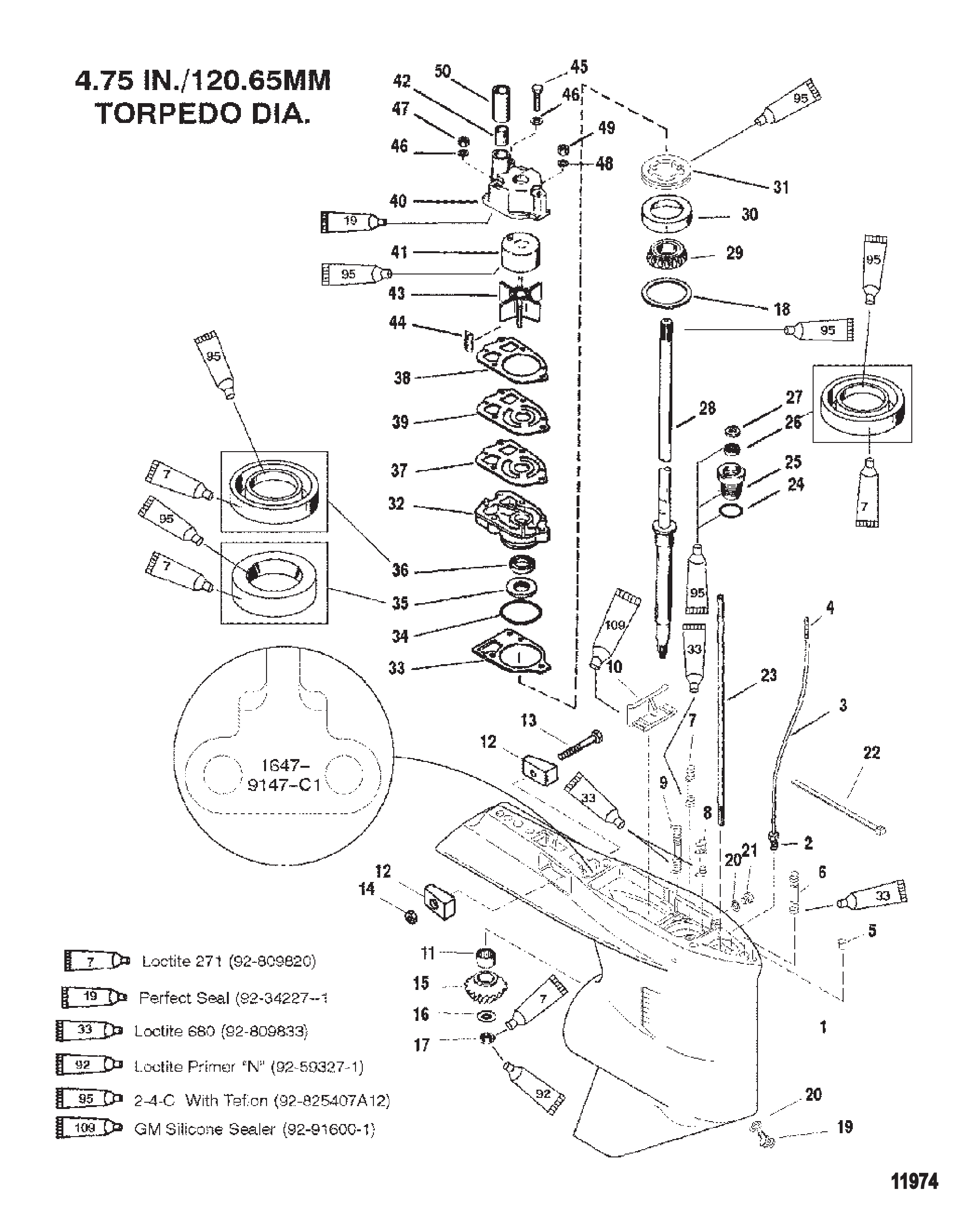 Gear Housing (Driveshaft-Standard-S/N-0G437999 &amp; Below)