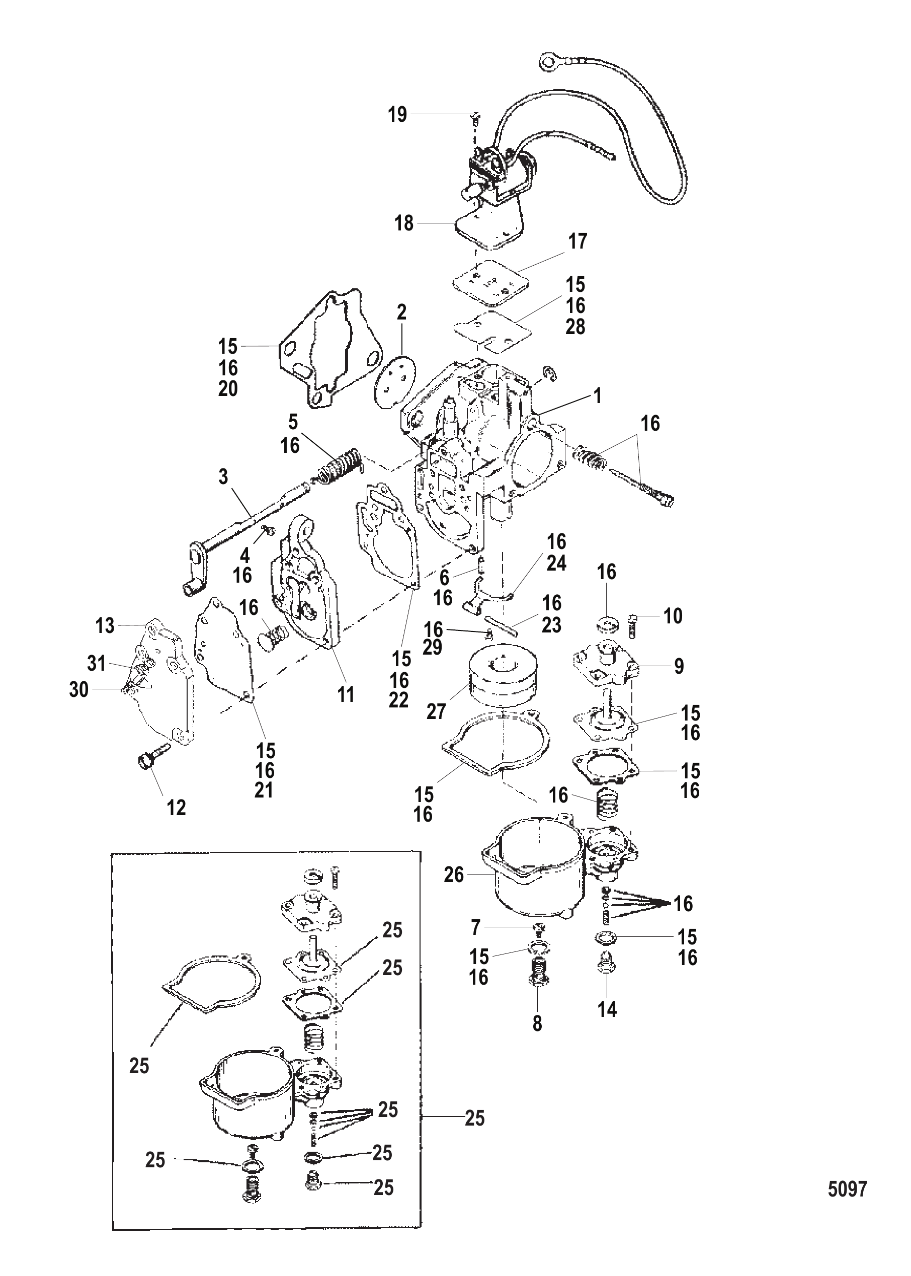 化油器（20/25/Jet 20） Carburetor (20/25/Jet 20)