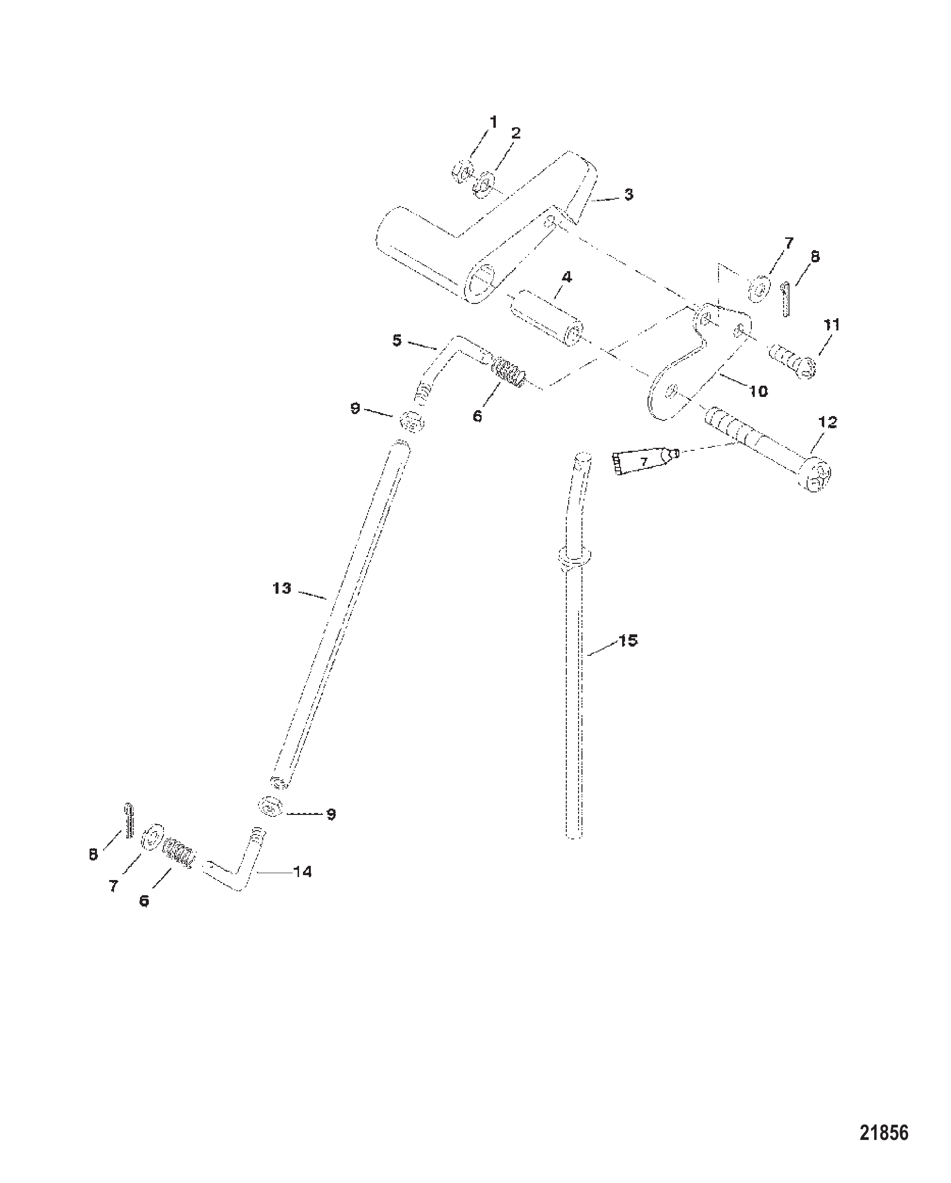 喷水推进联动装置（序列号 0G157846 及以上） Jet Linkage (S/N 0G157846 & Up)