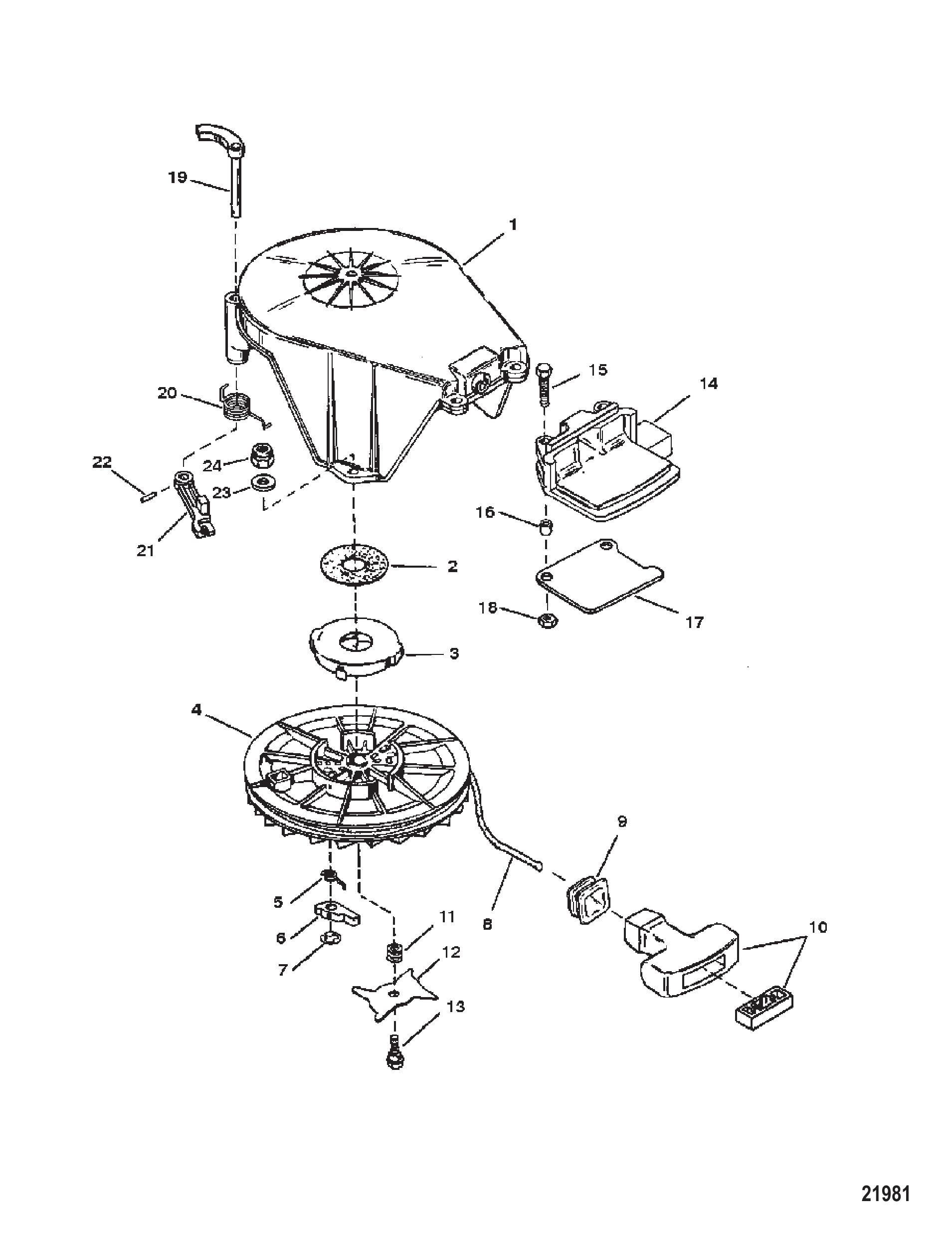 启动器总成（手动） Starter Assembly (Manual)