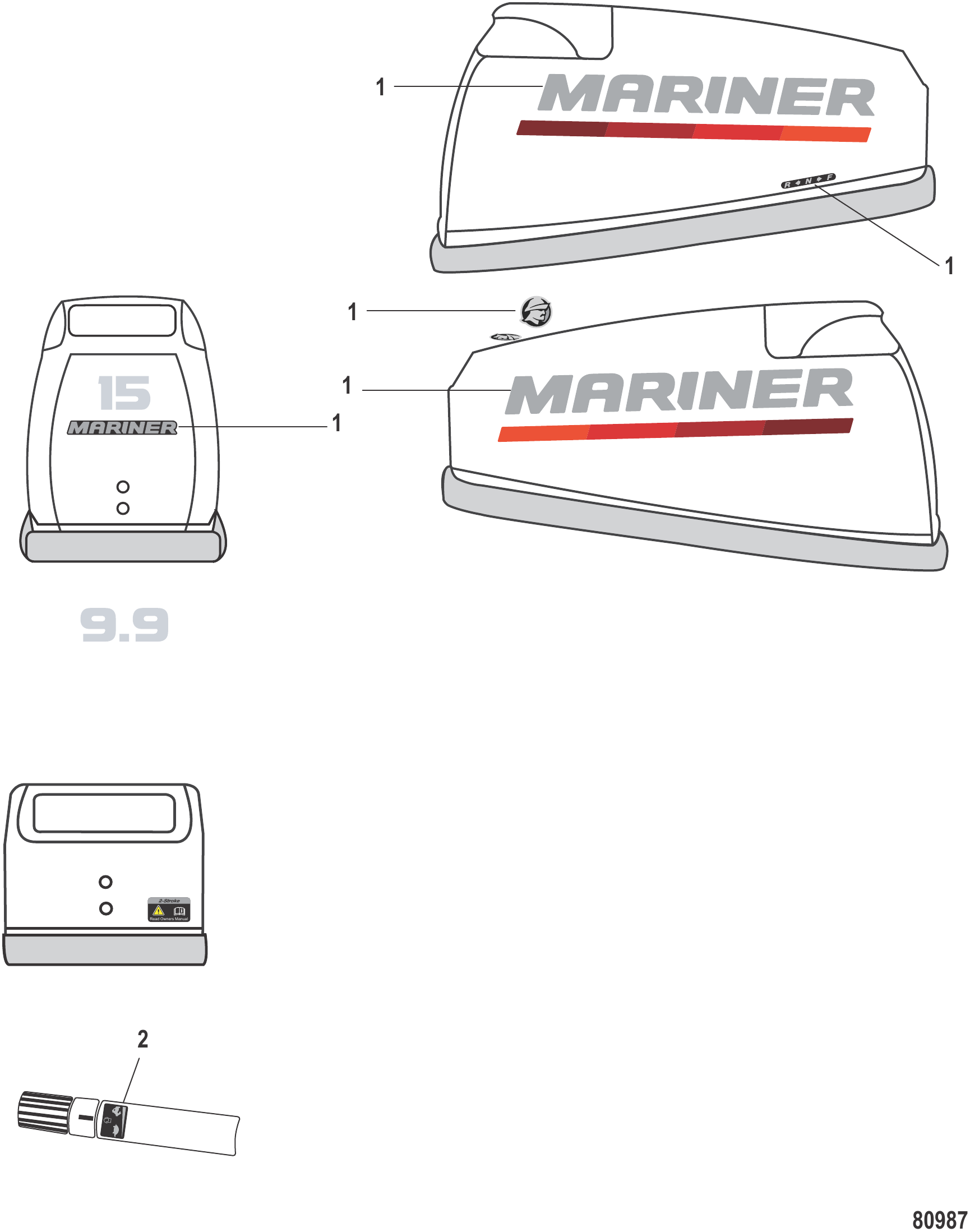 水星配件贴花 Accessories Decals Mariner