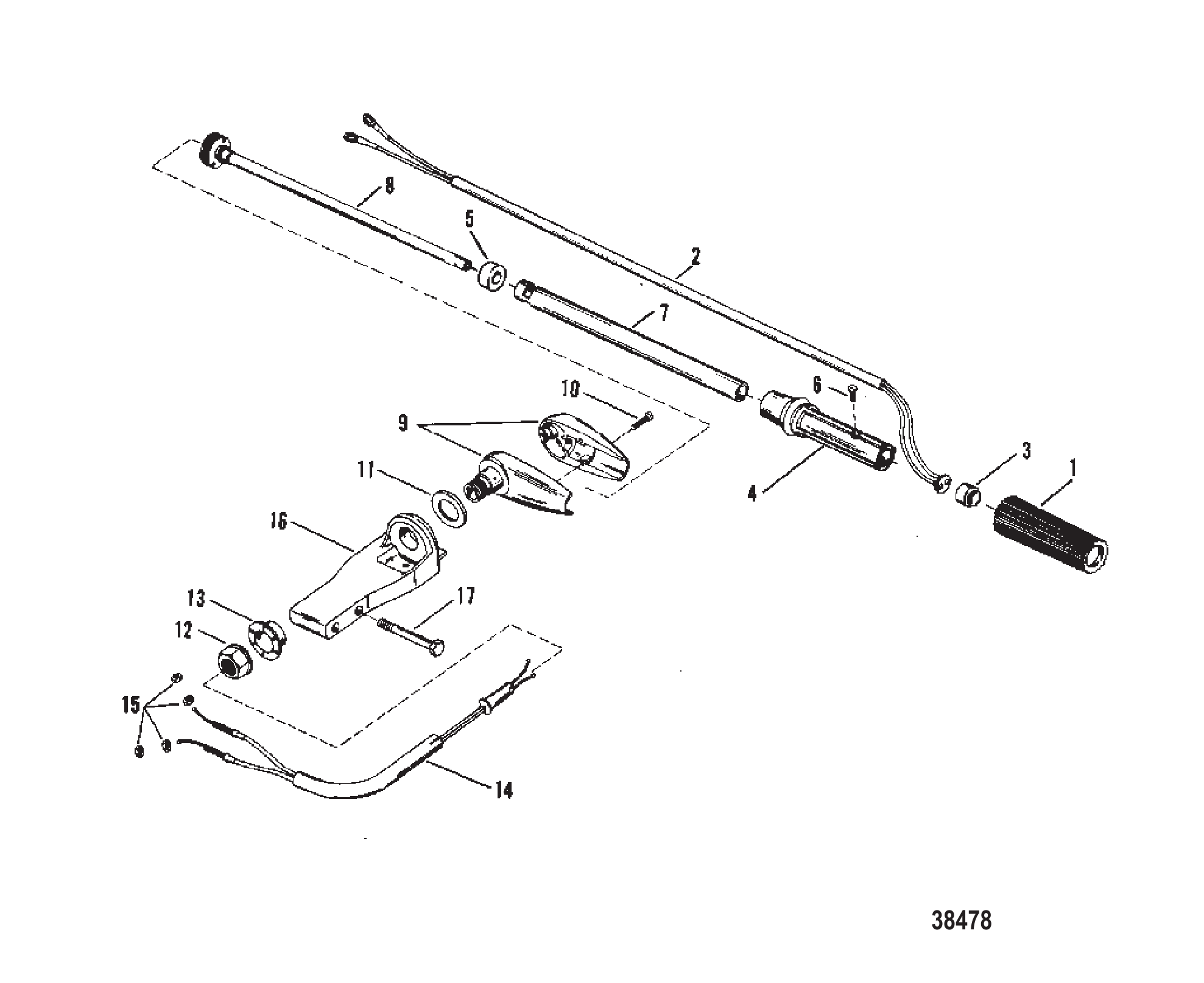 转向手柄总成（Mariner）（手动） STEERING HANDLE ASSEMBLY (MARINER)(MANUAL)