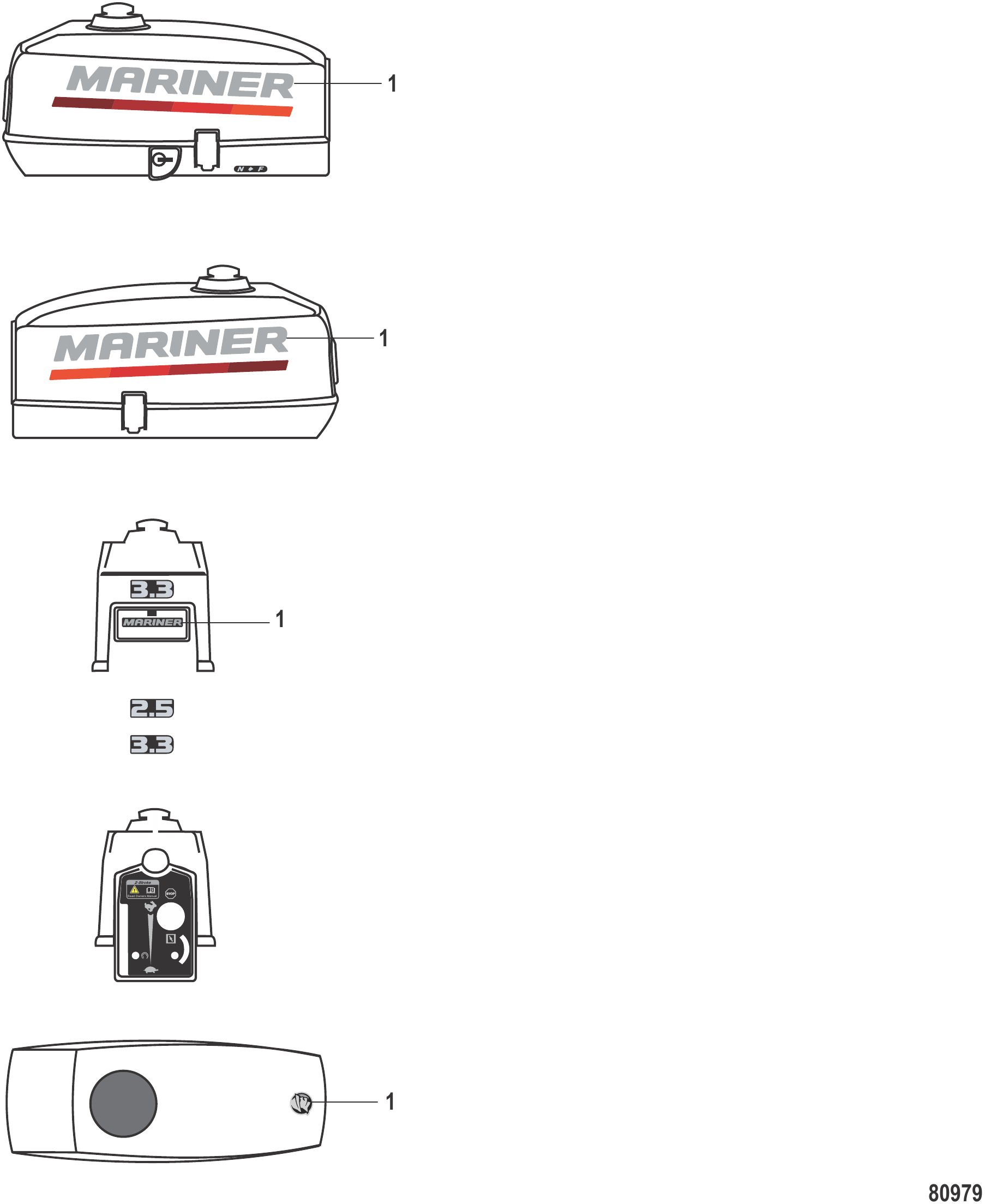 水星配件贴花 Accessories Decals Mariner