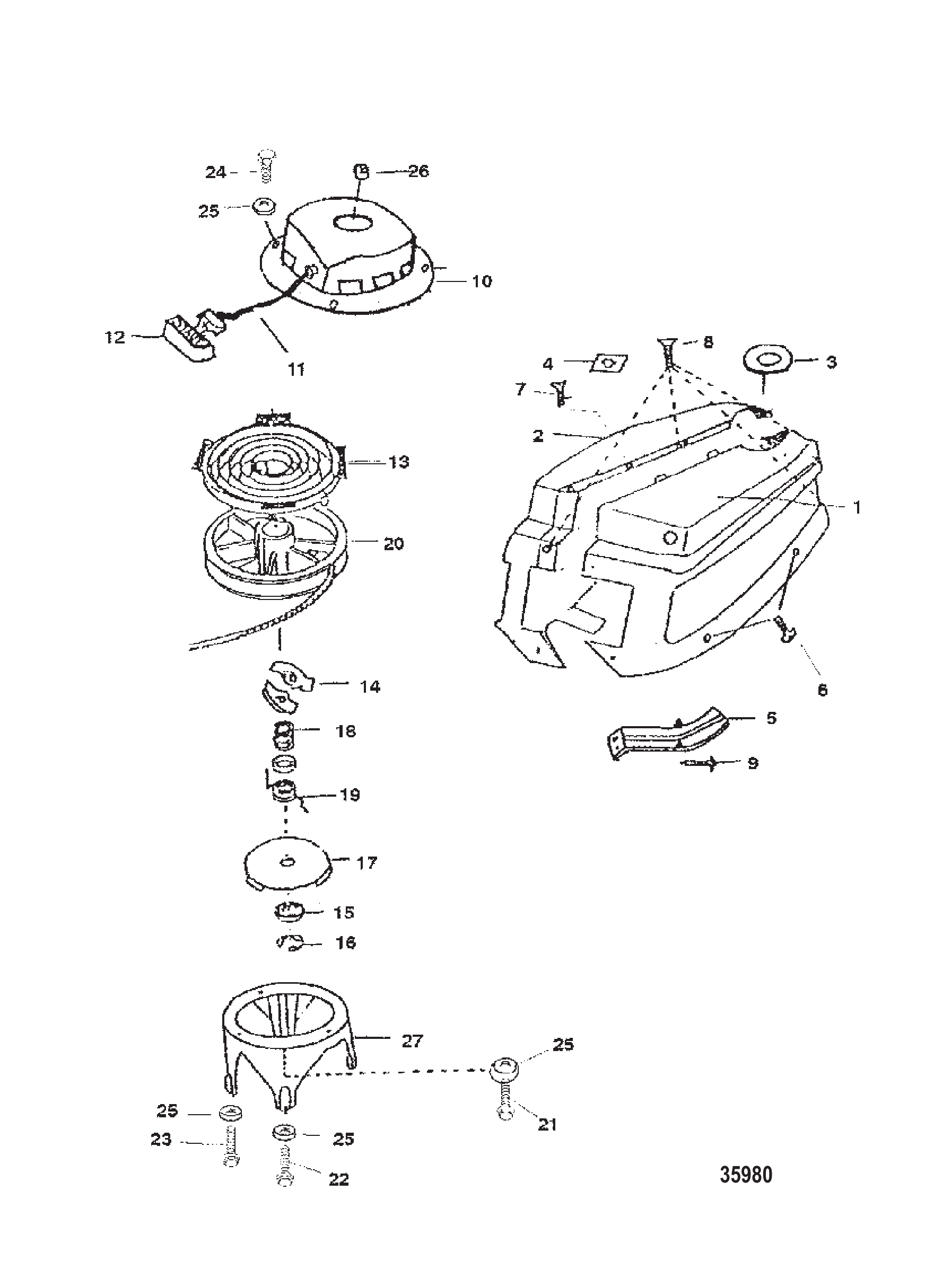 罩壳/回弹启动器 COWLING/RECOIL STARTER