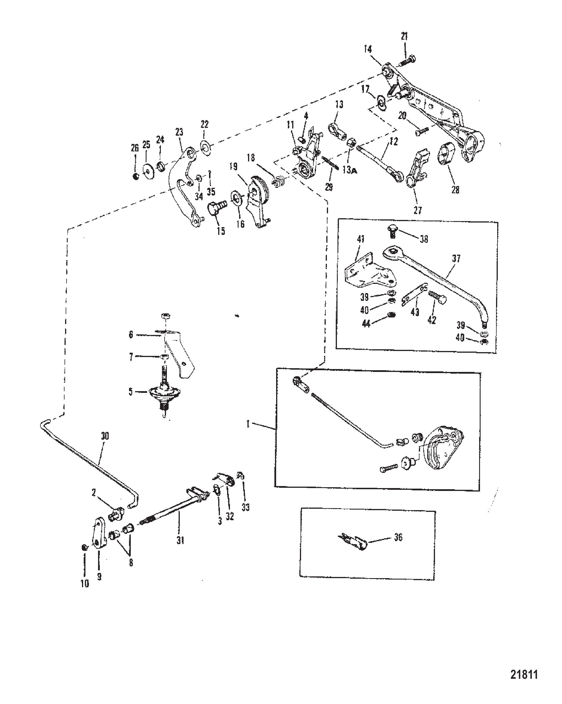 油门和换挡联动装置(电动/手动遥控) Throttle and Shift Linkage (Electric/Manual Remote Control)
