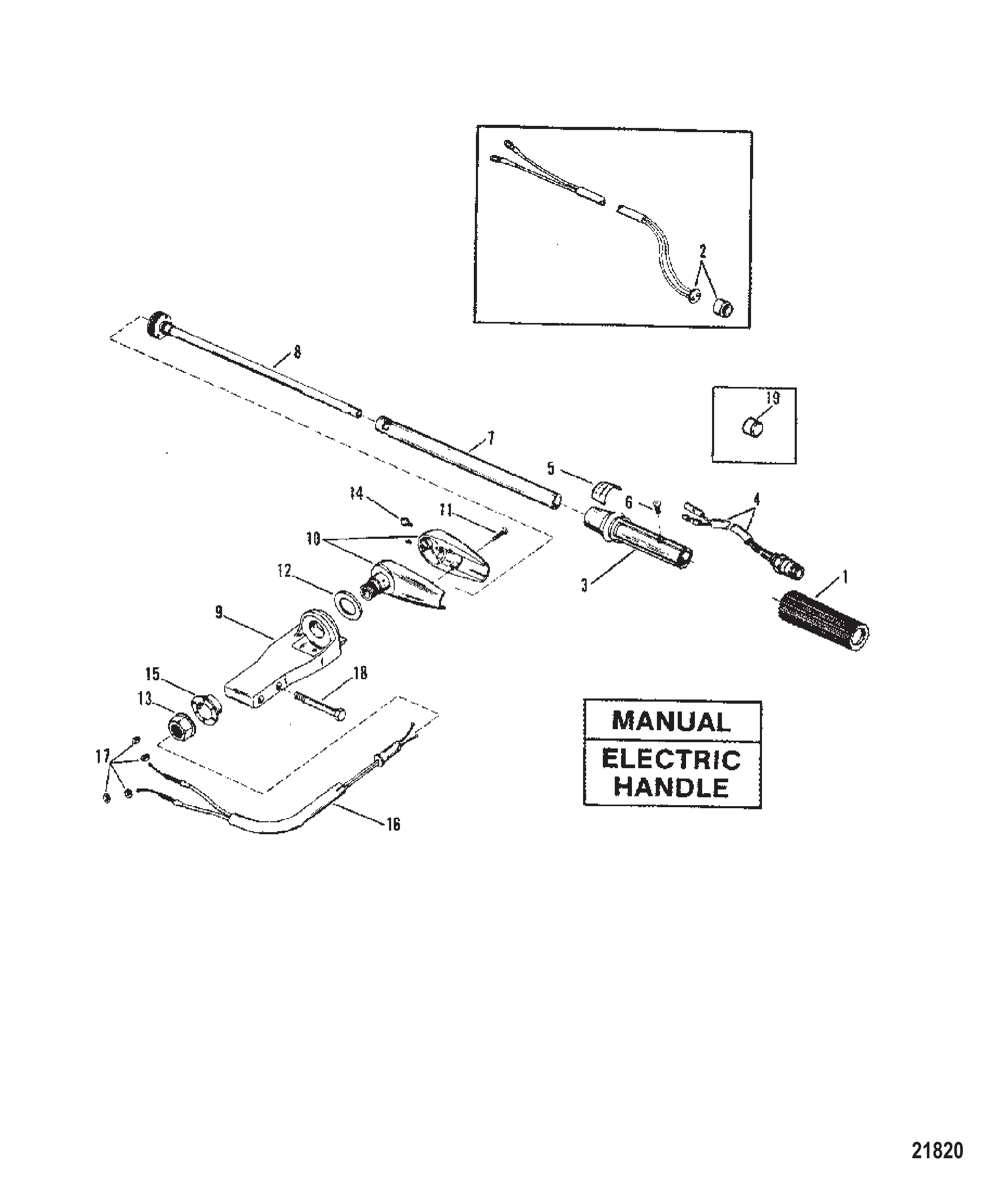 转向手柄总成（手动/电动手柄） Steering Handle Assembly (Manual/Electric Handle)
