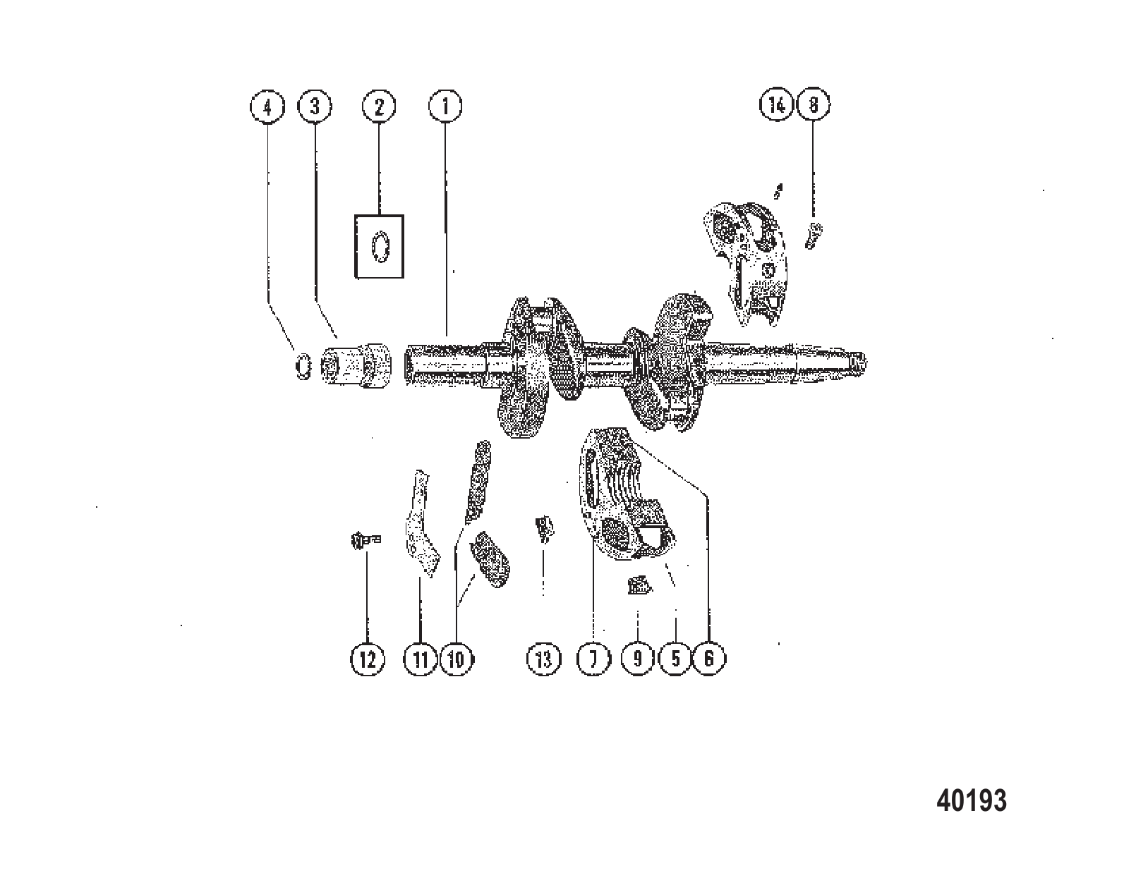 曲轴和中心主轴承总成 CRANKSHAFT AND CENTER MAIN BEARING ASSEMBLY