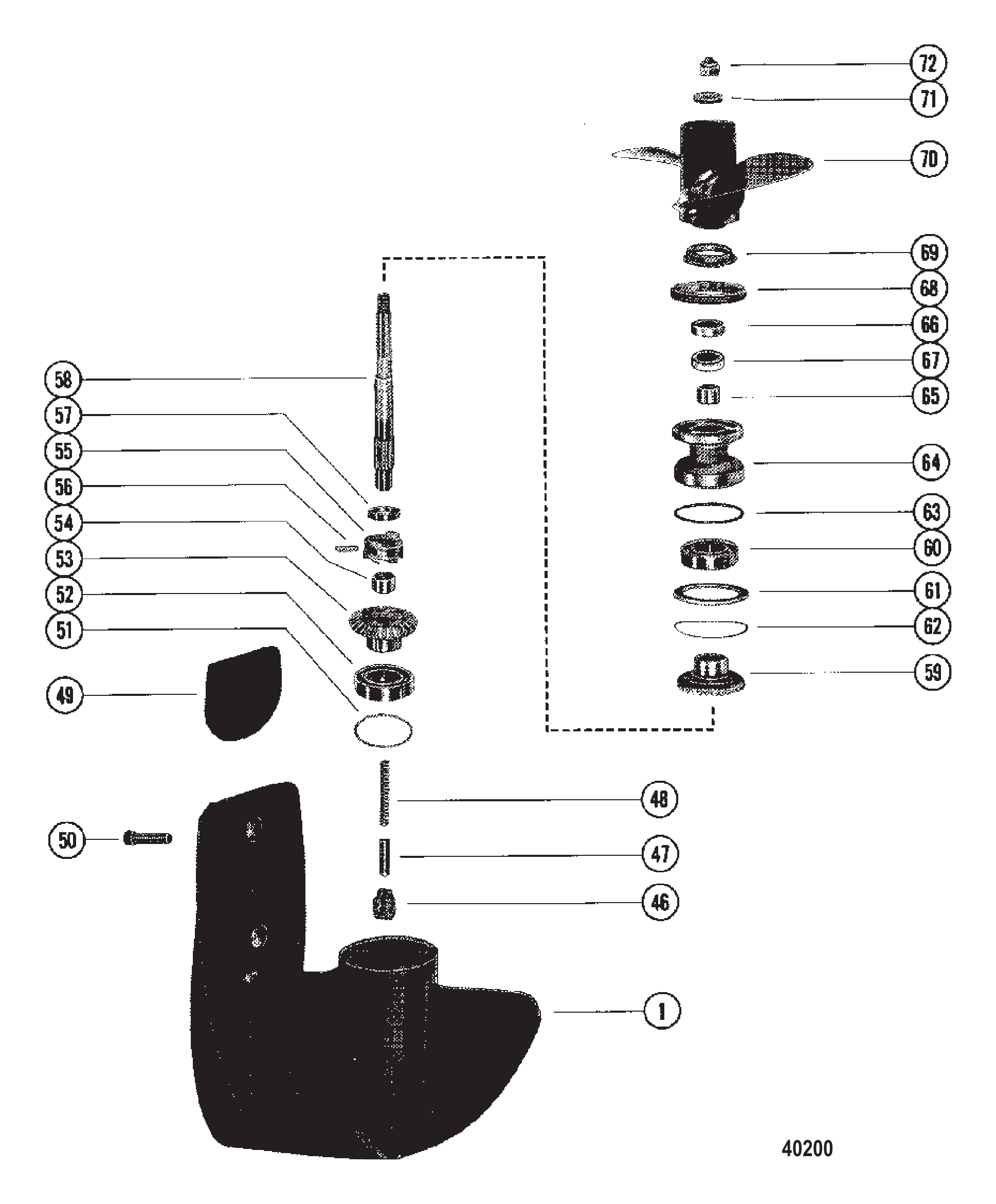 齿轮箱总成螺旋桨轴 GEAR HOUSING ASSEMBLY PROPELLER SHAFT