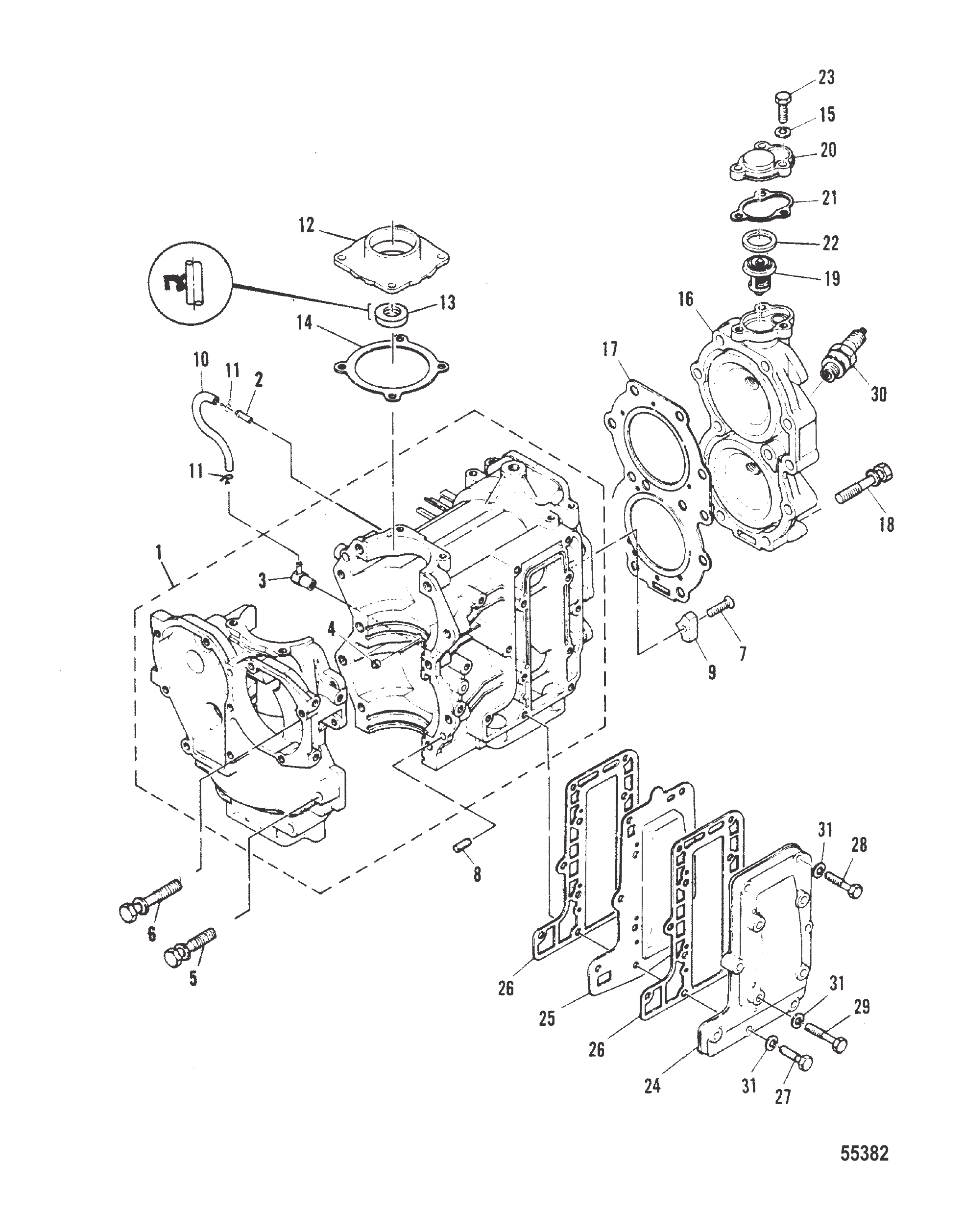 曲轴箱和气缸盖 CRANKCASE AND CYLINDER HEAD