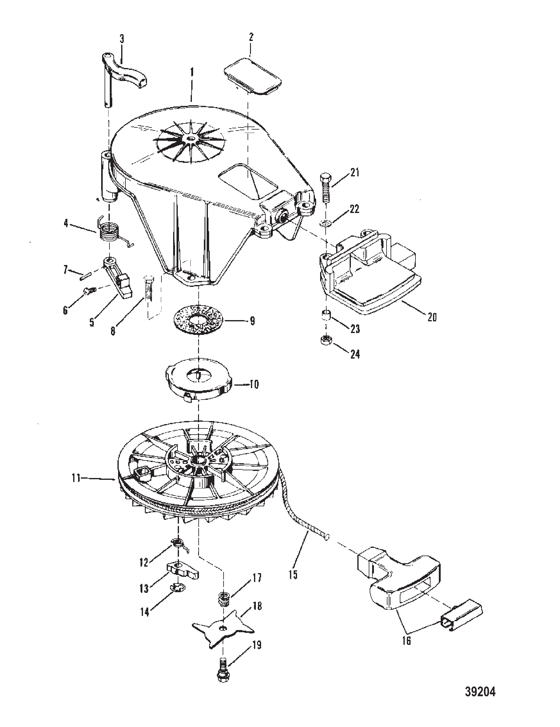 启动器总成（手动） STARTER ASSEMBLY MANUAL