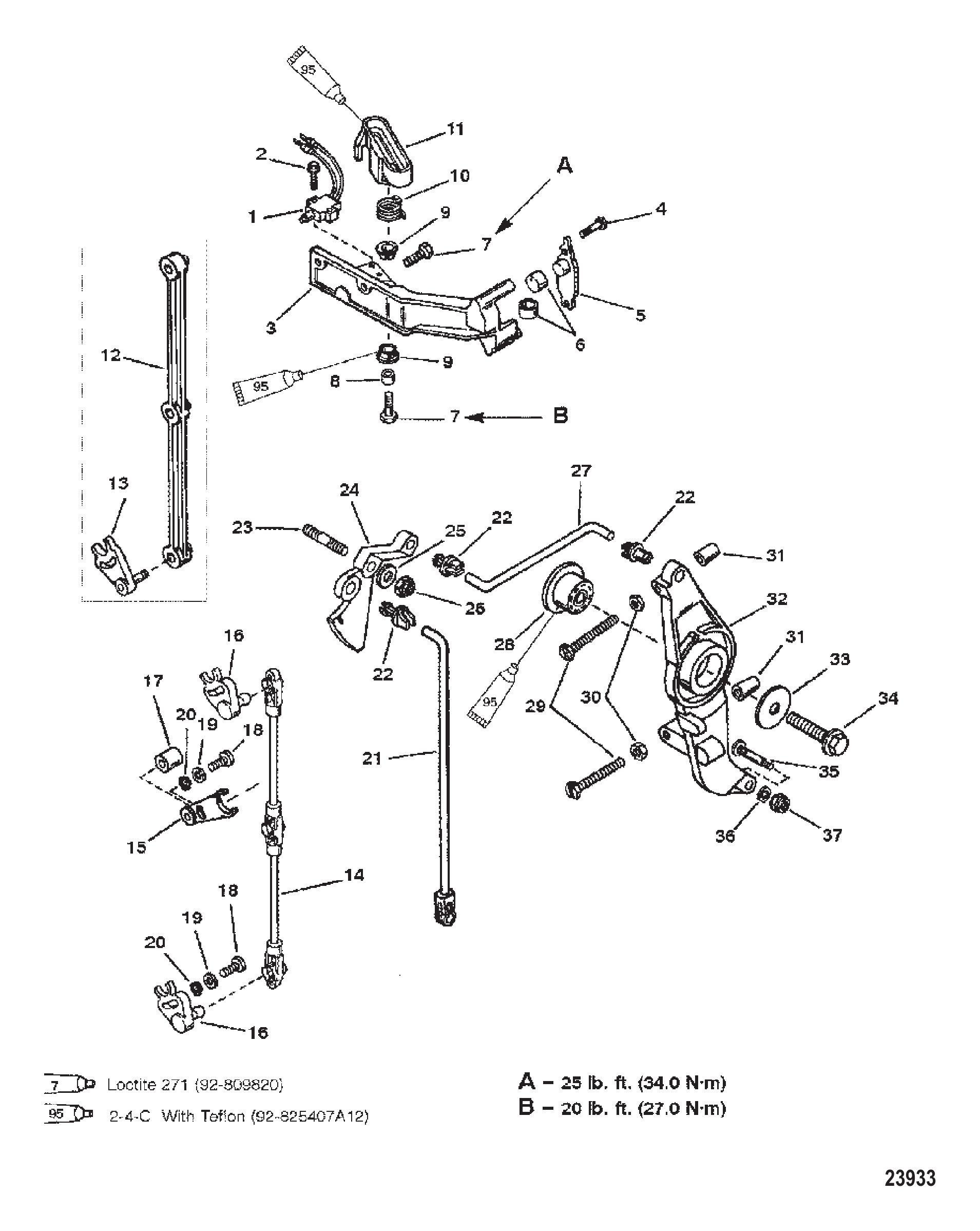 ANCHOR BRACKET (NON SEAPRO/MARATHON) (S/N-0G303045 &amp; BELOW)