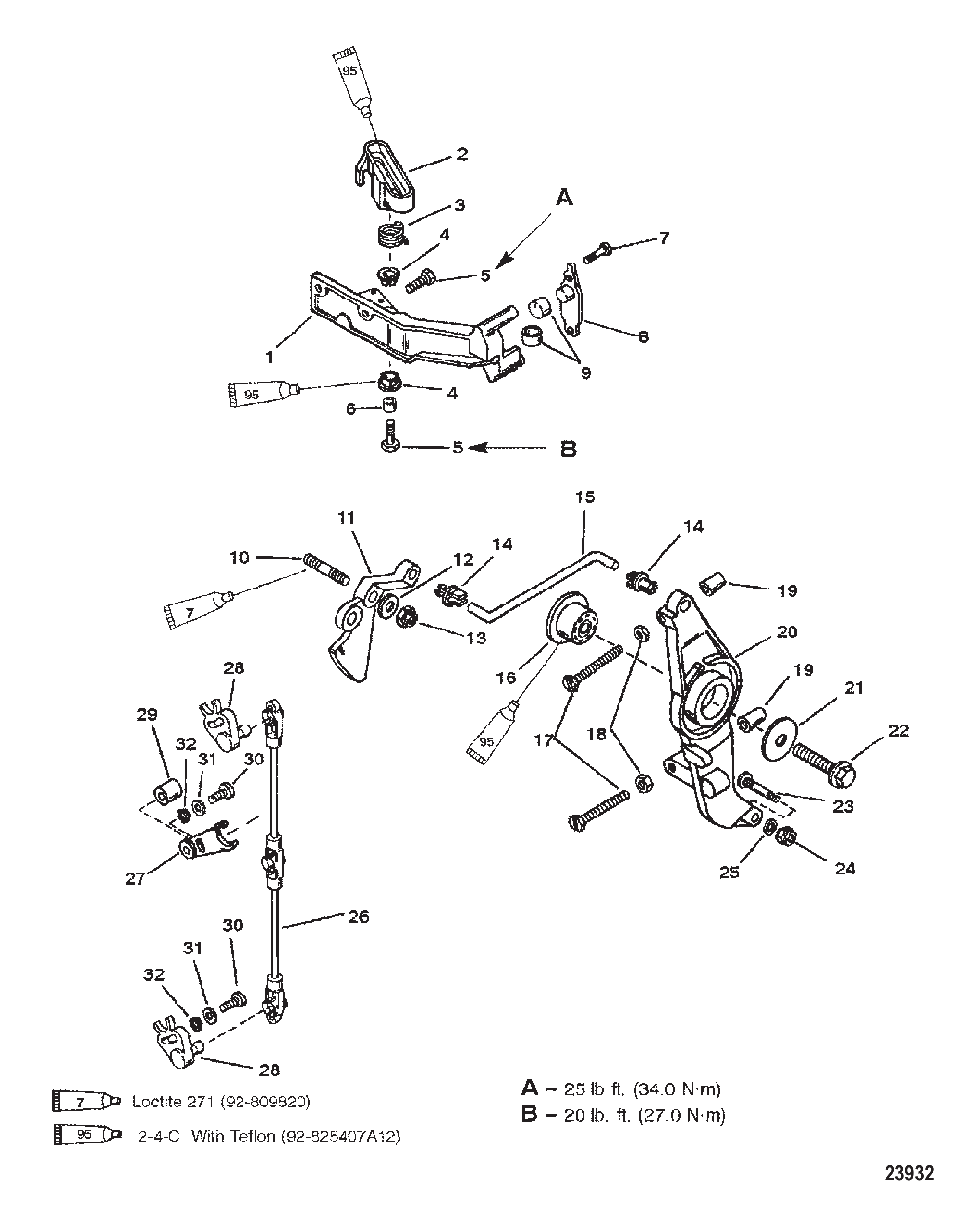 ANCHOR BRACKET (SEAPRO/MARATHON) (S/N-0G303045 &amp; BELOW)
