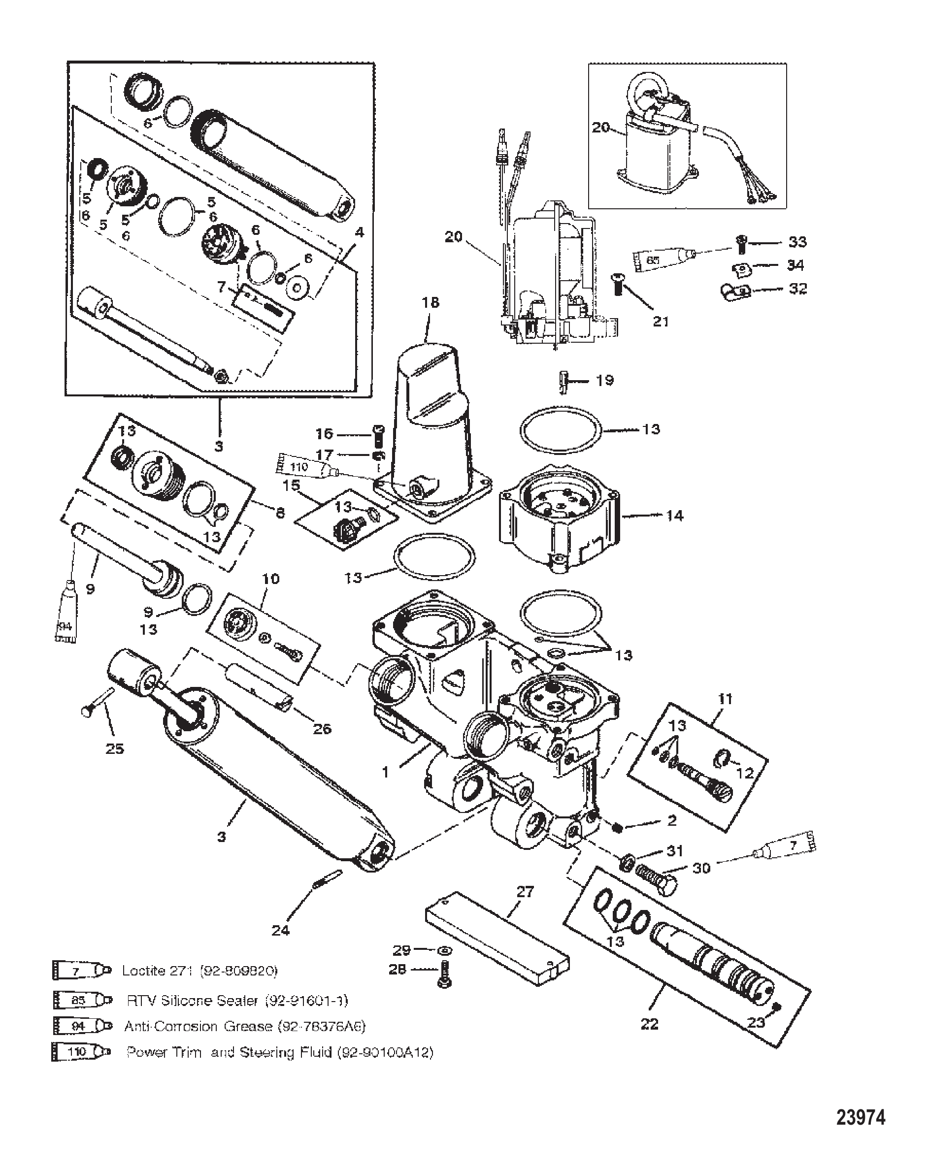 POWER TRIM COMPONENTS Metal Motor Housing