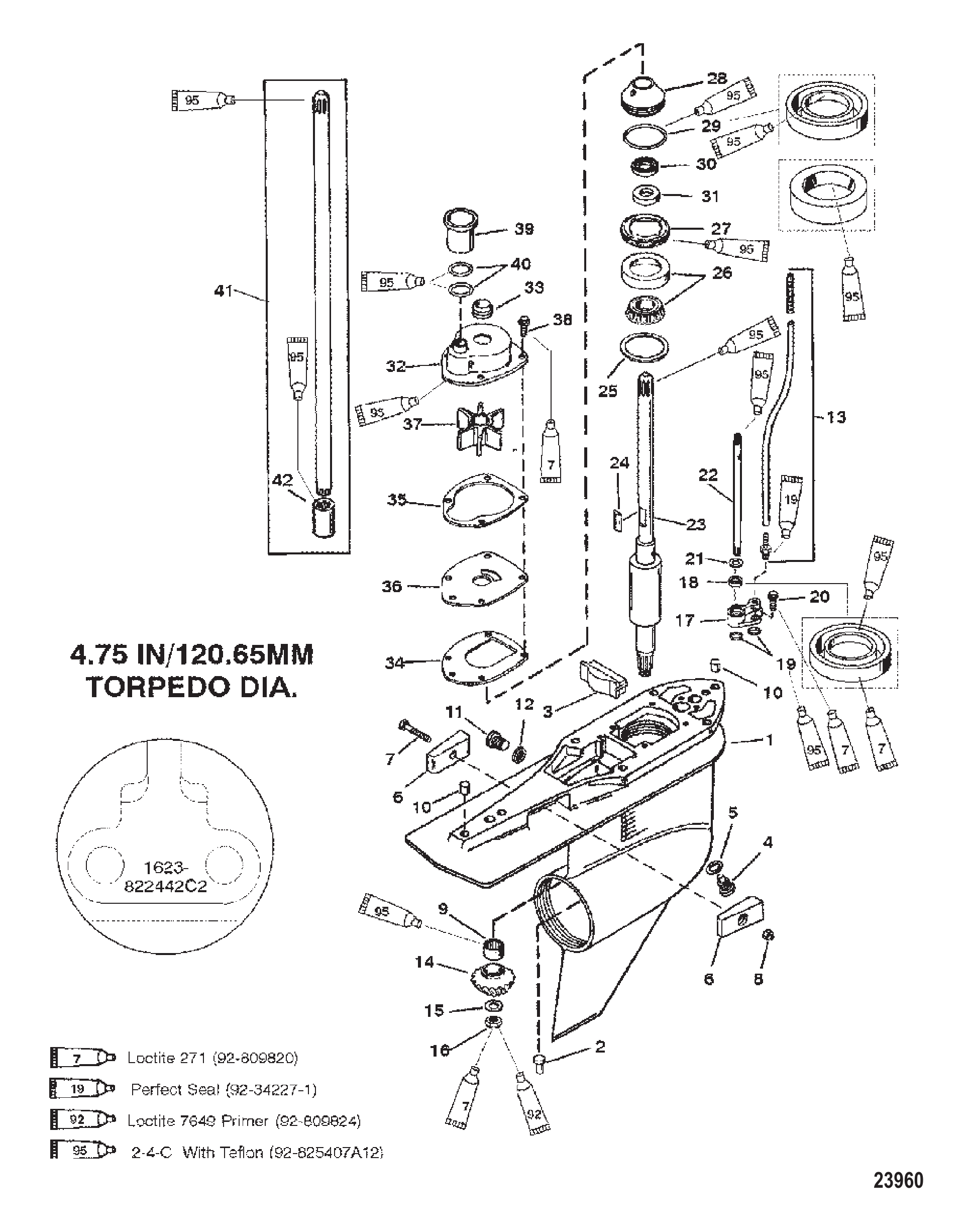 齿轮箱壳体(驱动-标准/反转-0G437999及以下-1623-822442C2) G/HSG DRIVE-STD/COUNTER-0G437999 AND BELOW-1623-822442C2
