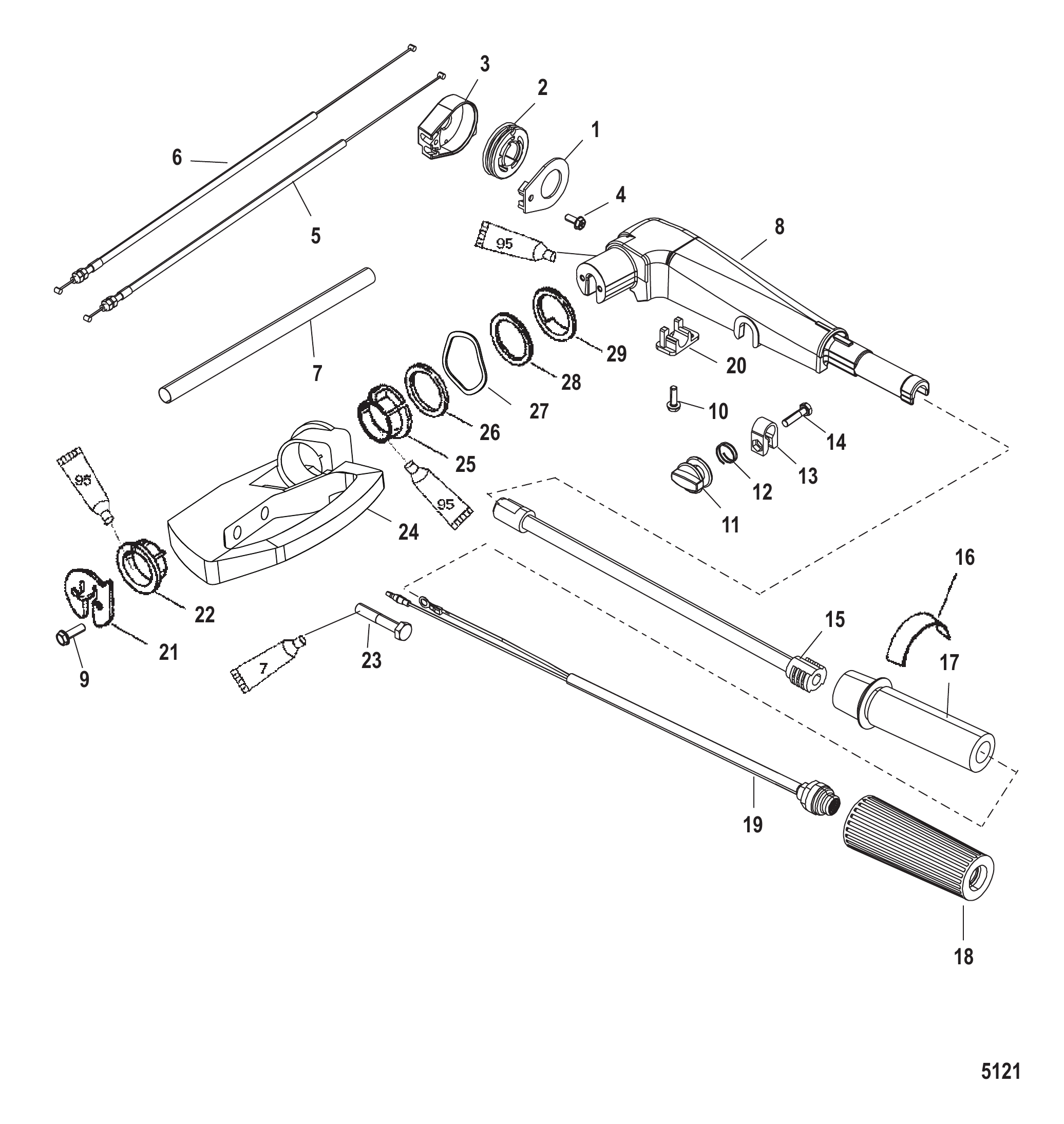 舵柄总成 Tiller Handle Assembly