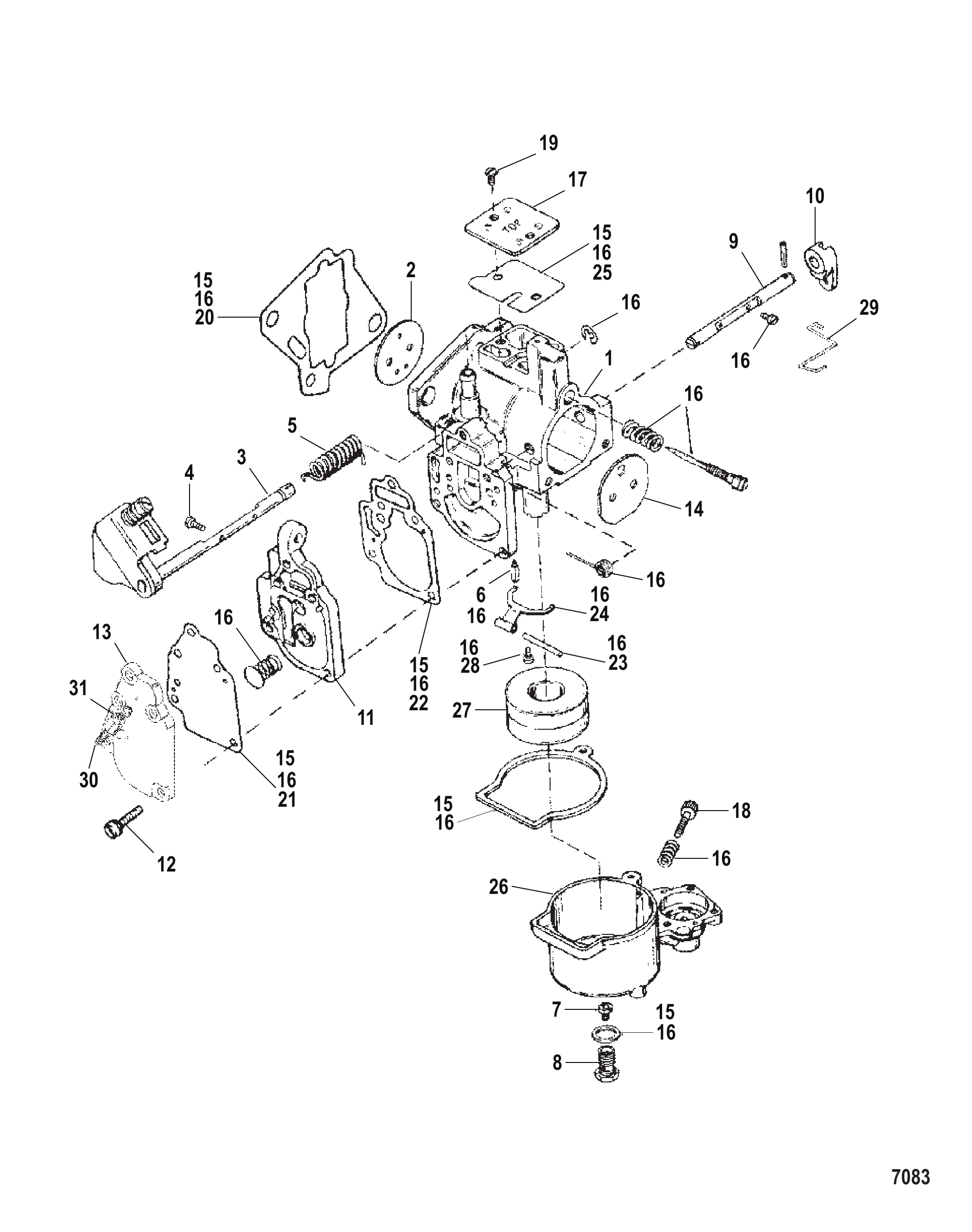 化油器（Seapro/Marathon 20/25） Carburetor (Seapro/Marathon 20/25)