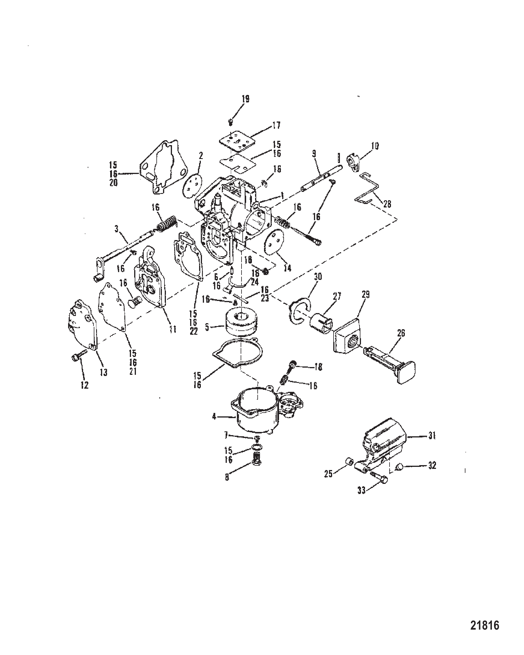 化油器（SeaPro/Marathon 25/ Super15） Carburetor (SeaPro/Marathon 25/ Super15)