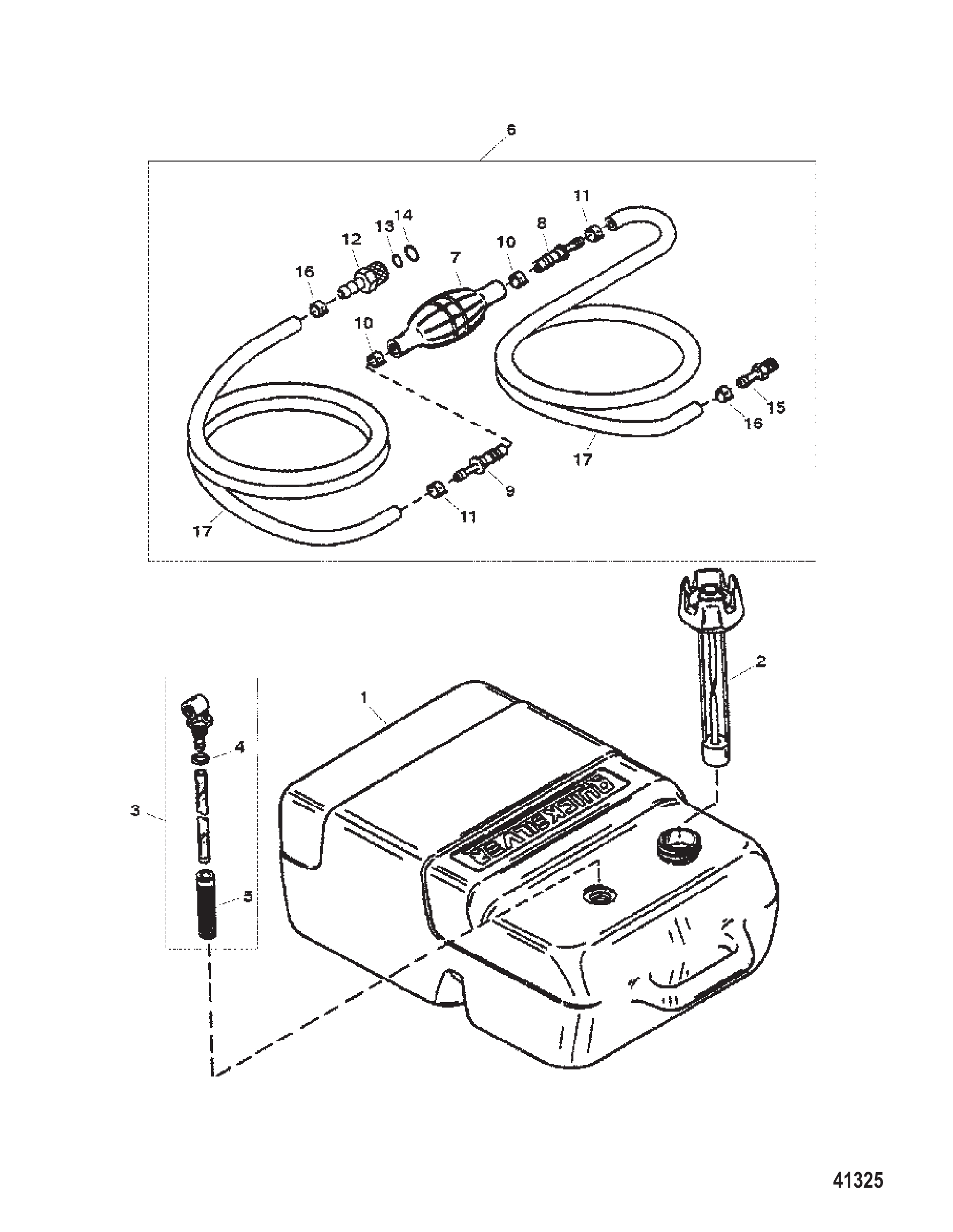 FUEL TANK &amp; LINE ASSEMBLY (6.6 GALLON)