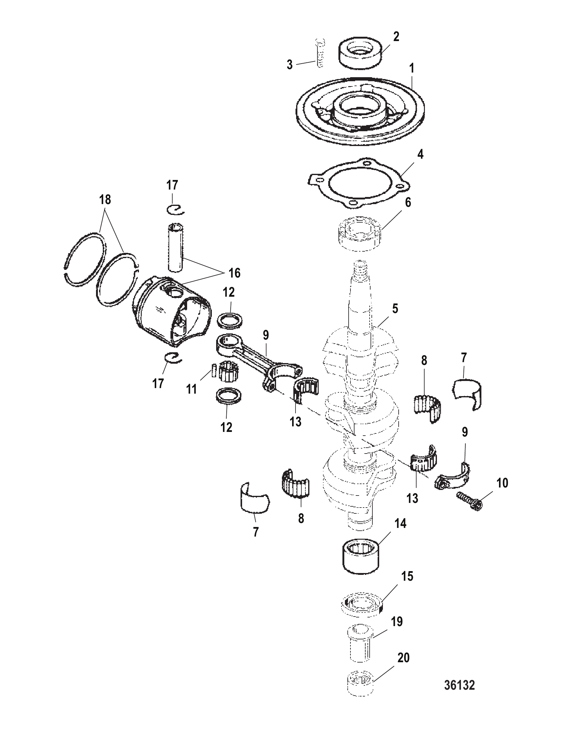 CRANKSHAFT AND PISTON