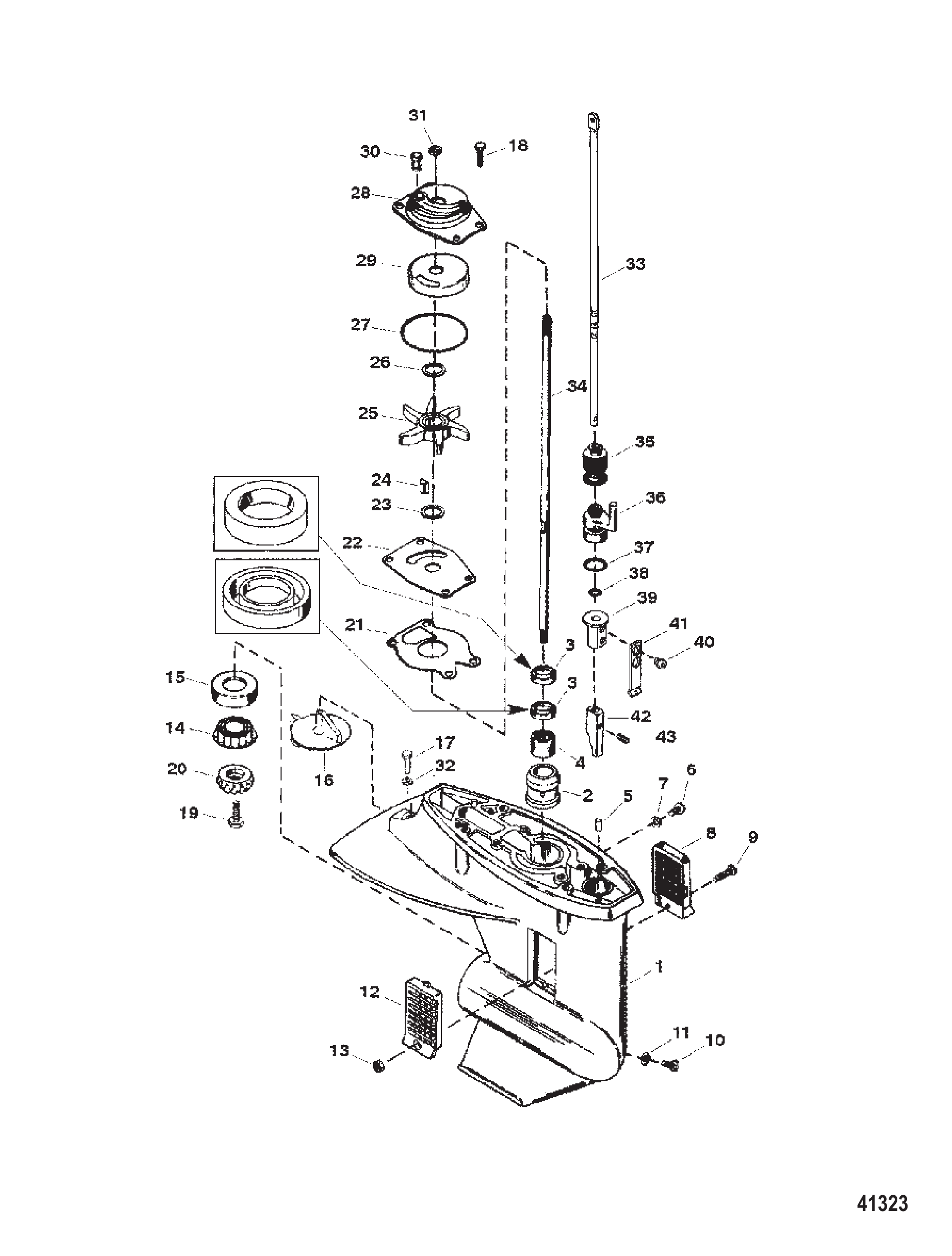 齿轮箱总成(驱动轴) GEAR HOUSING ASSEMBLY (DRIVESHAFT)