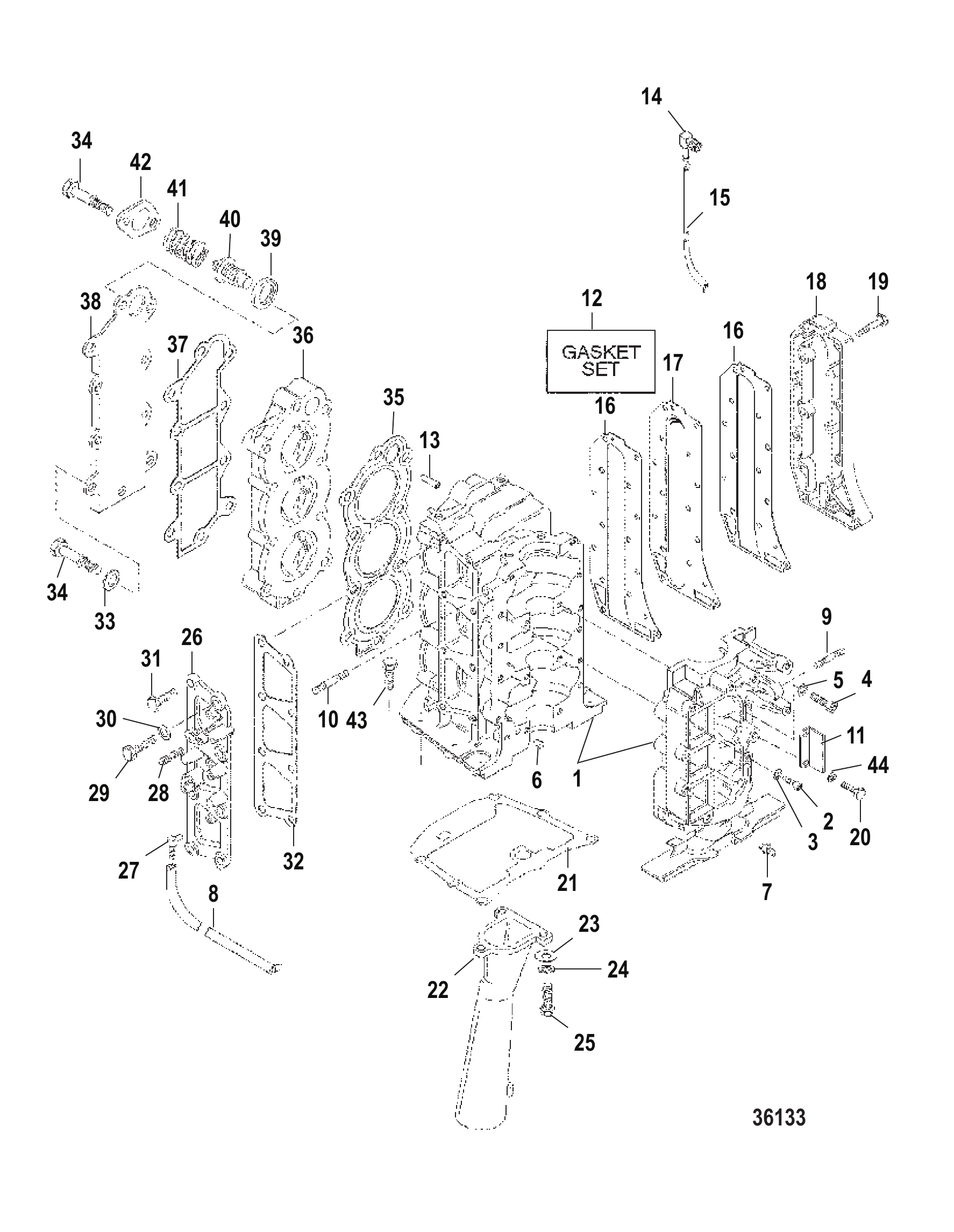 气缸体总成 CYLINDER BLOCK ASSEMBLY