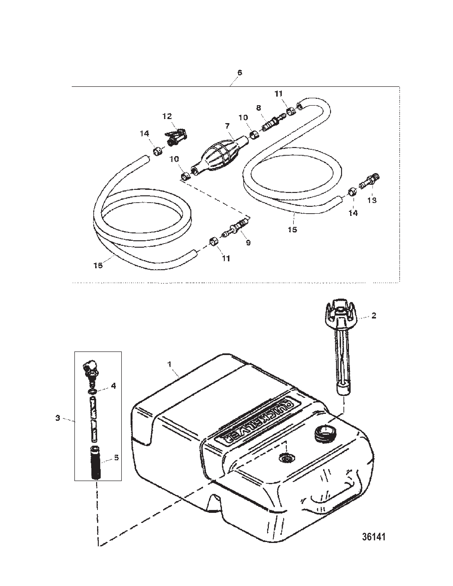 燃油箱与管路总成6.6加仑 FUEL TANK & LINE ASSEMBLY 6.6 GALLON